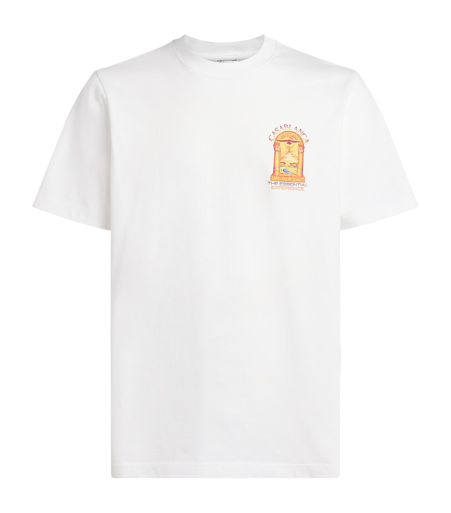 Casablanca Mens Organic Cotton Hermons Mirage Arch T-Shirt Brt Wt/hrmn Mrg Arch Image 1