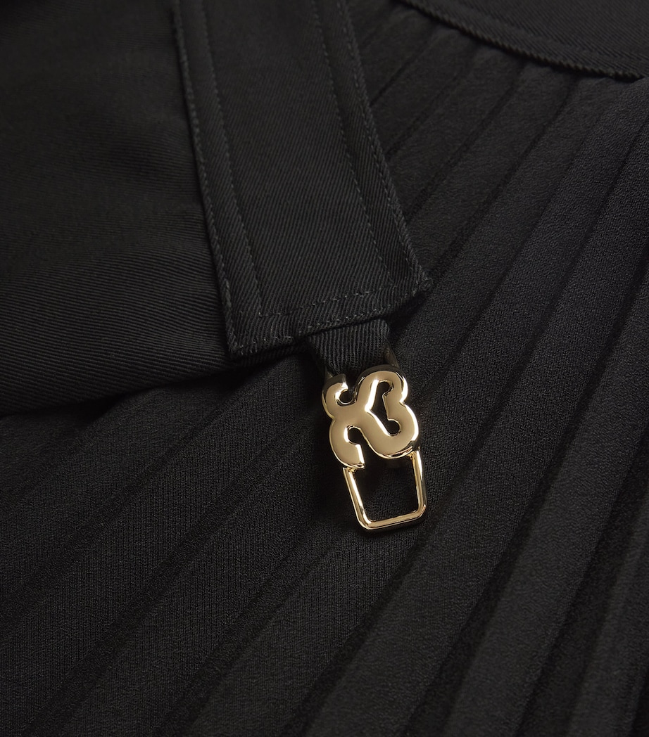 Pleated Maxi Skirt BLACK Image 5