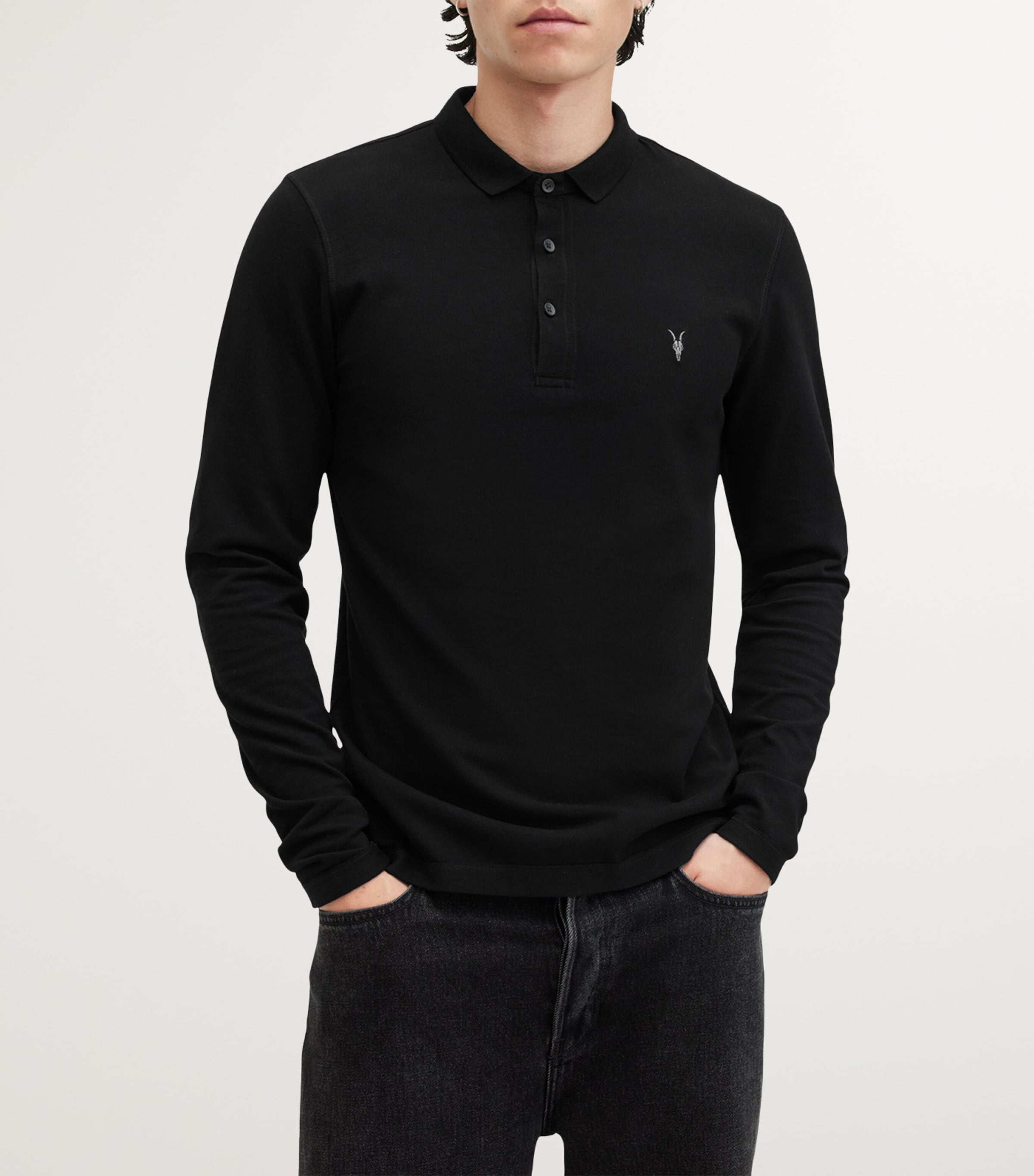 Organic Cotton Reform Polo Shirt BLACK Image 3