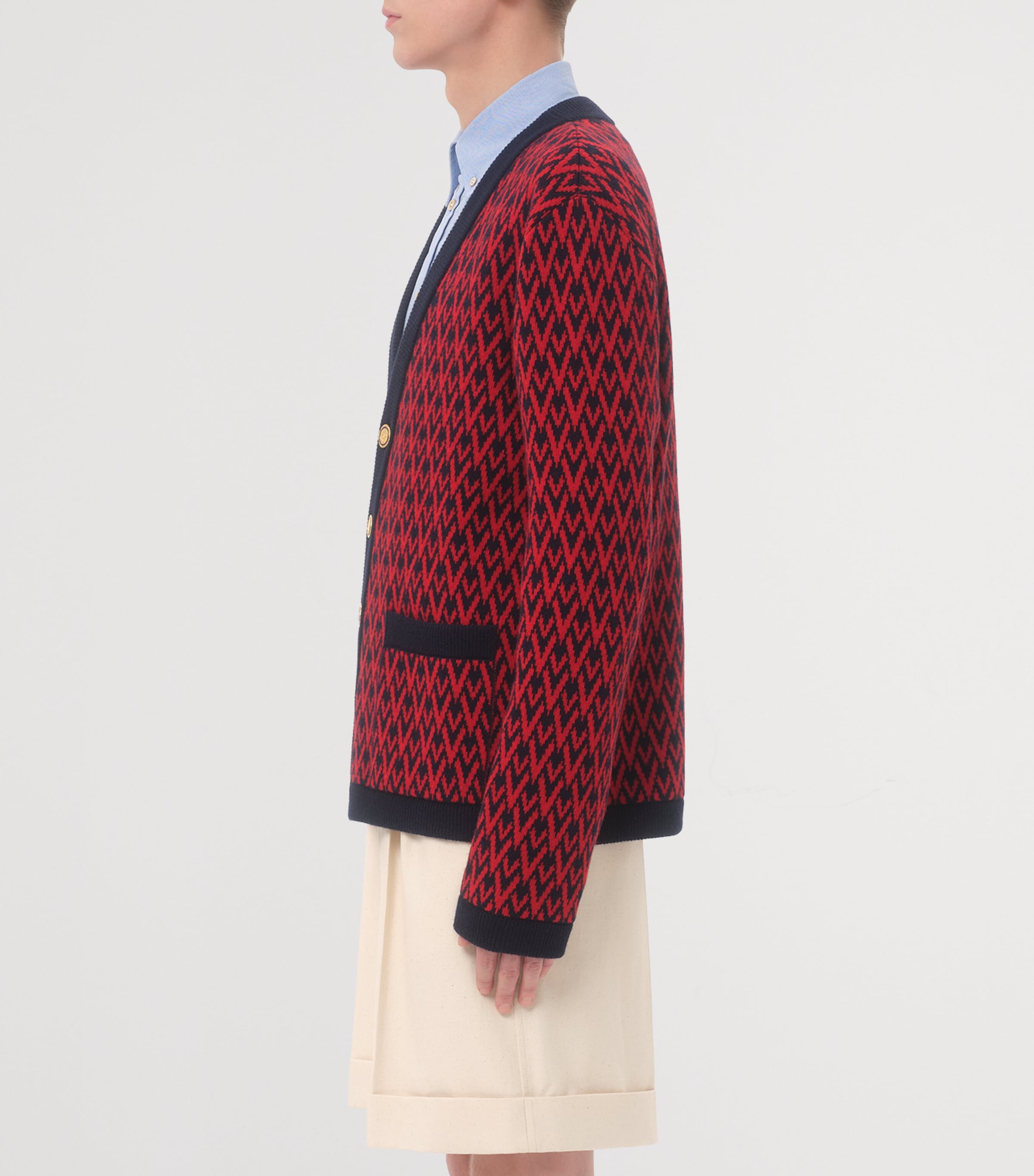 Wool Toute La V Cardigan BR5 Image 3