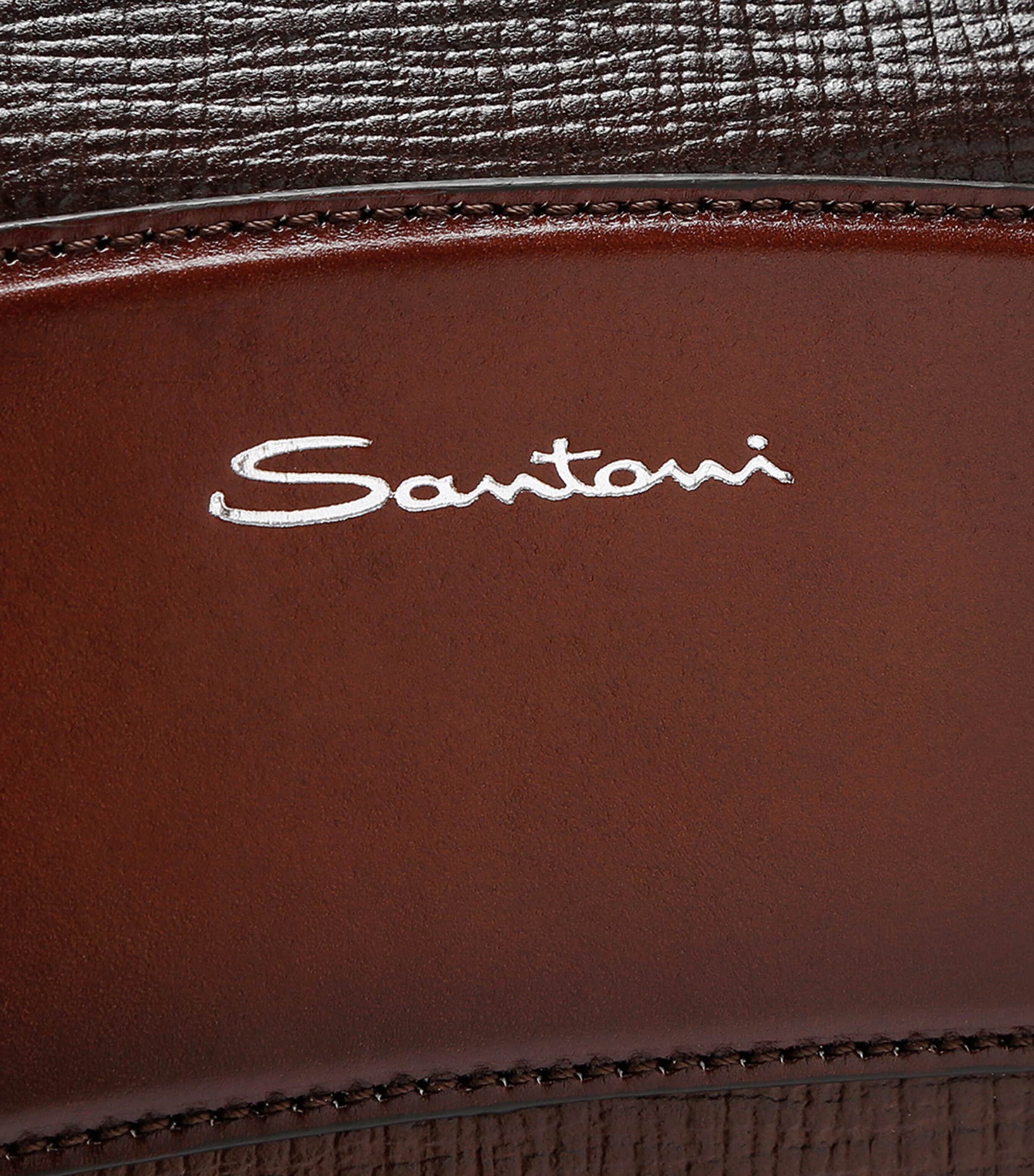 Leather Weekend Bag DARK BROWN Image 4