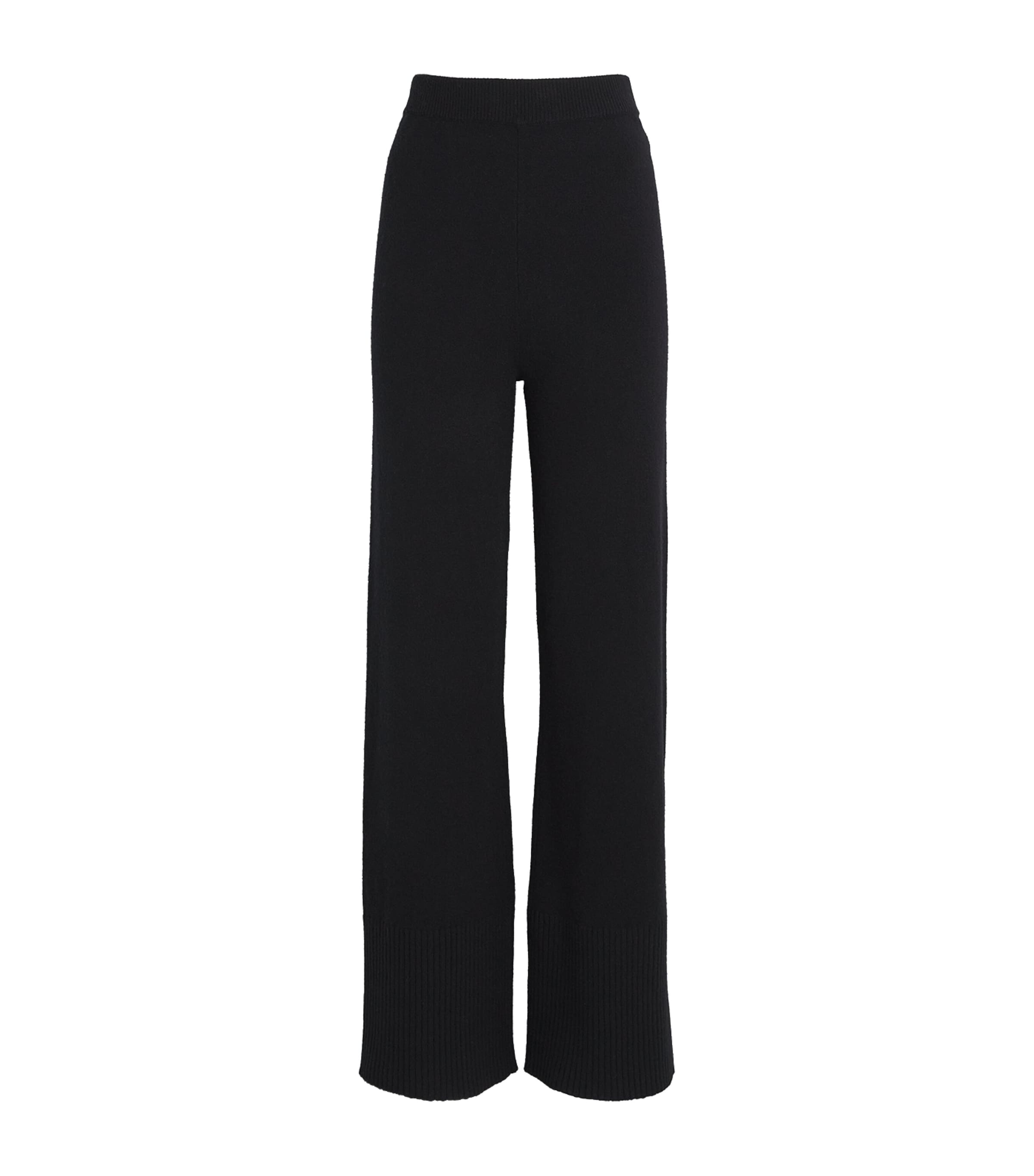 Joseph Merino Wool-blend Overlay Lounge Trousers In Black