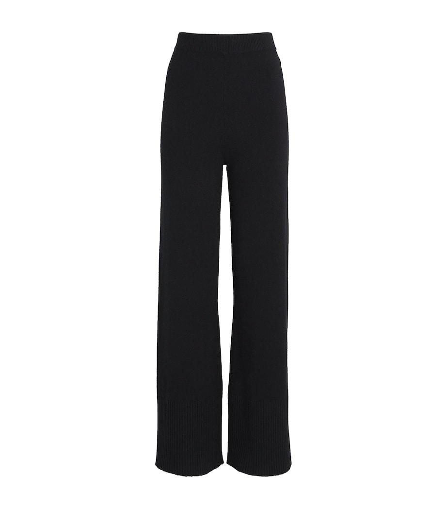 Merino Wool-Blend Overlay Lounge Trousers SMOKE COMBO Image 1