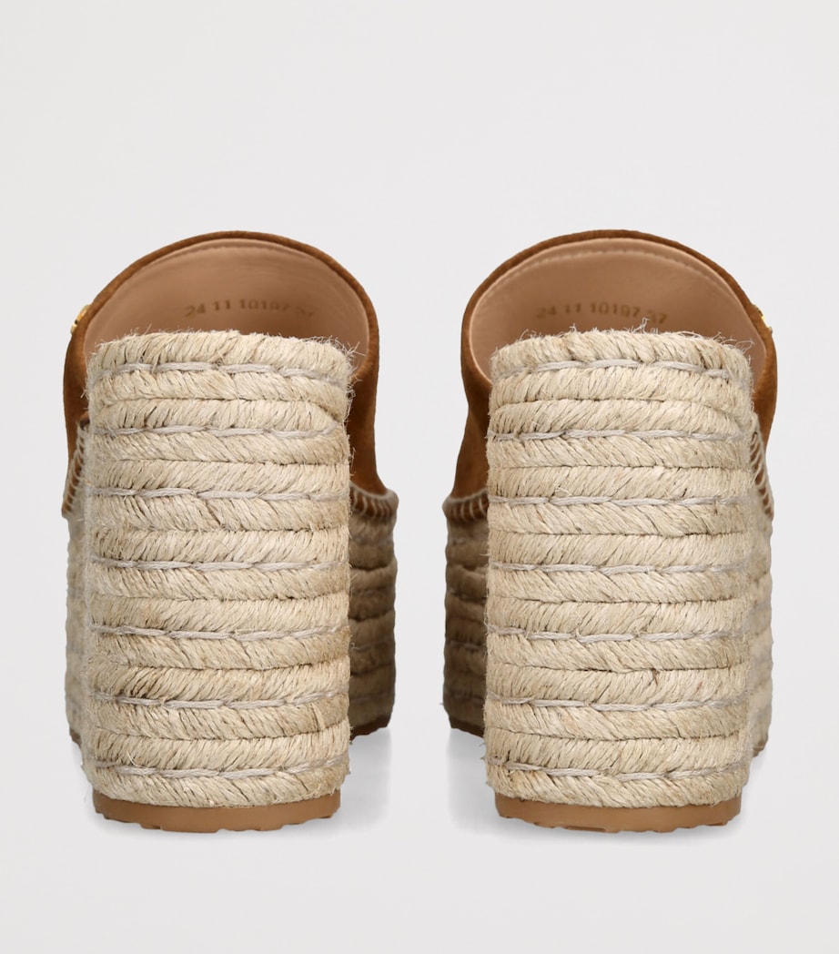 Gianvito Rossi Suede Wedge Sandals 40 Beige Image 2