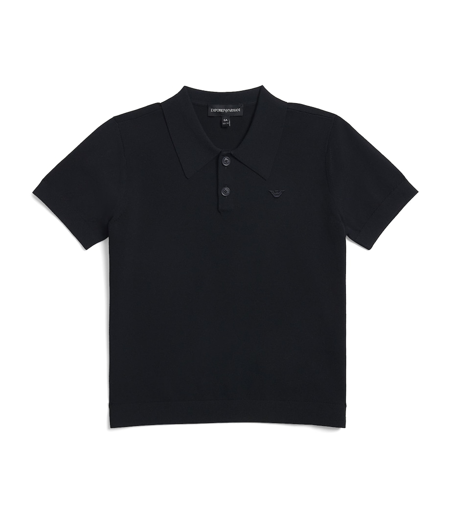 Knitted Logo Polo Shirt (4-16 Years) UB118ICONIC 0920 NVY Image 1