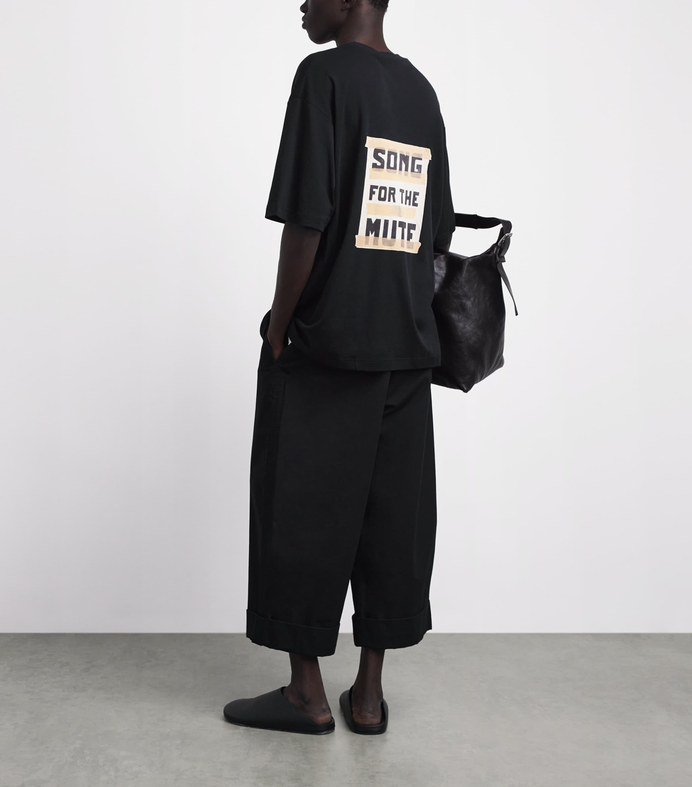 Song For The Mute Mens Cotton Logo T-Shirt Black Image 2