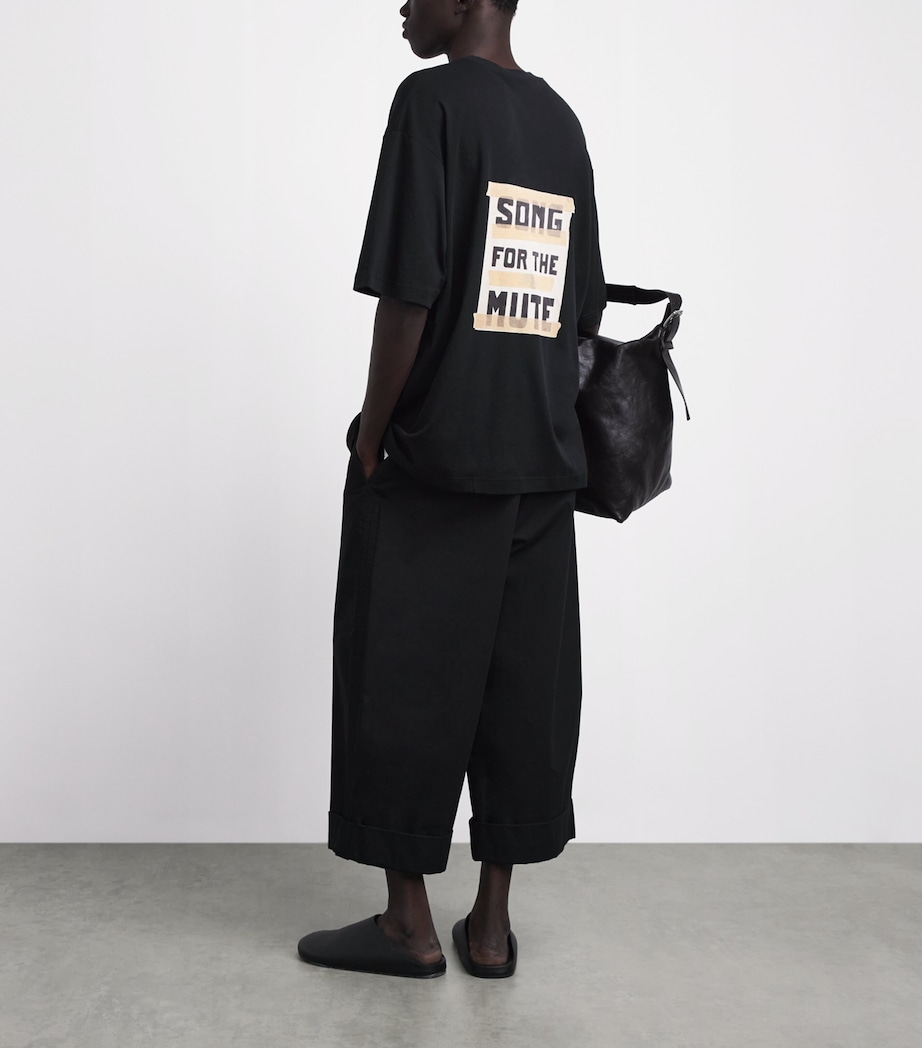 Song For The Mute Mens Cotton Logo T-Shirt Black Image 2