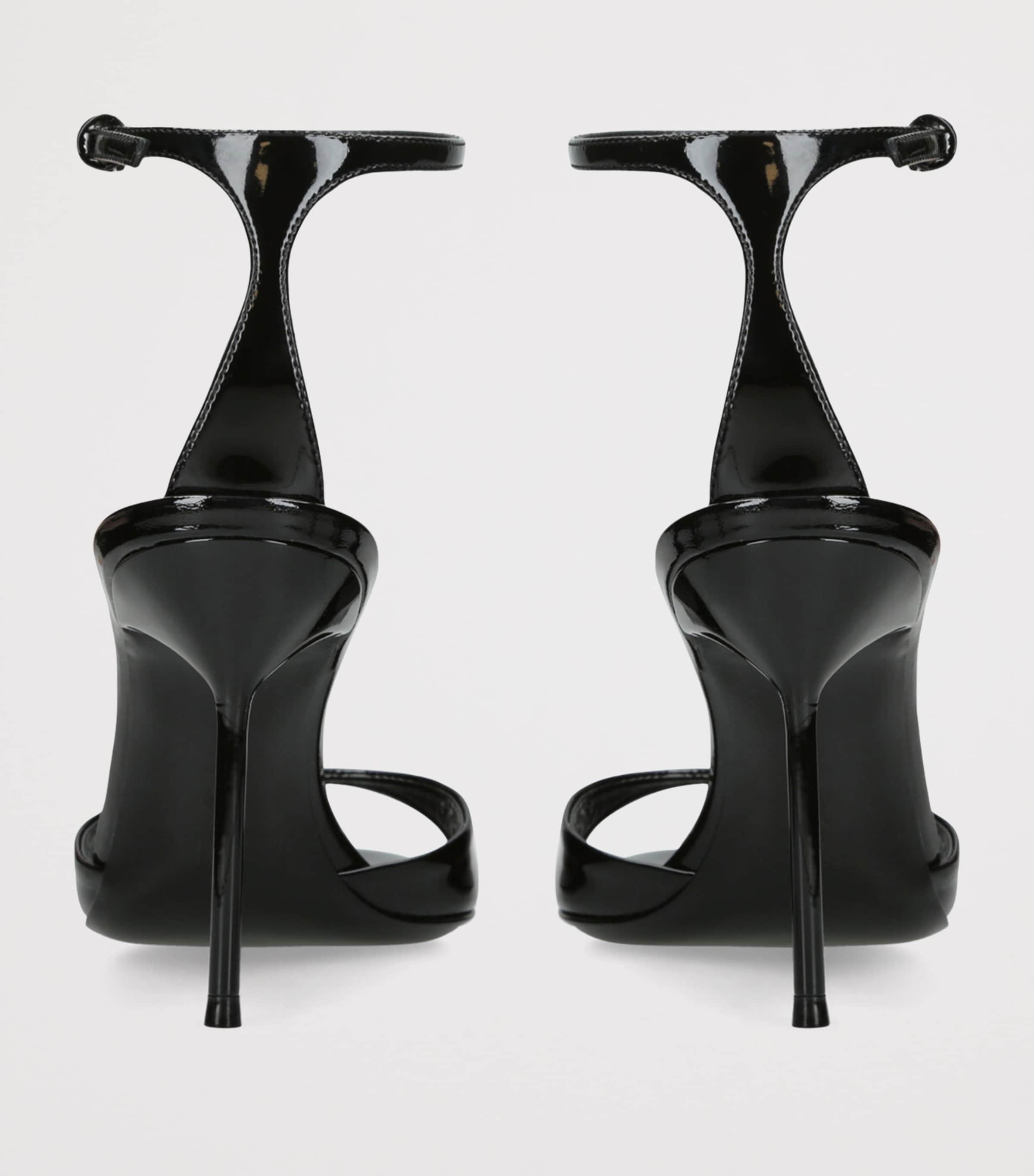 Patent Leather Lidia Heeled Sandals 90 BLACK Image 2