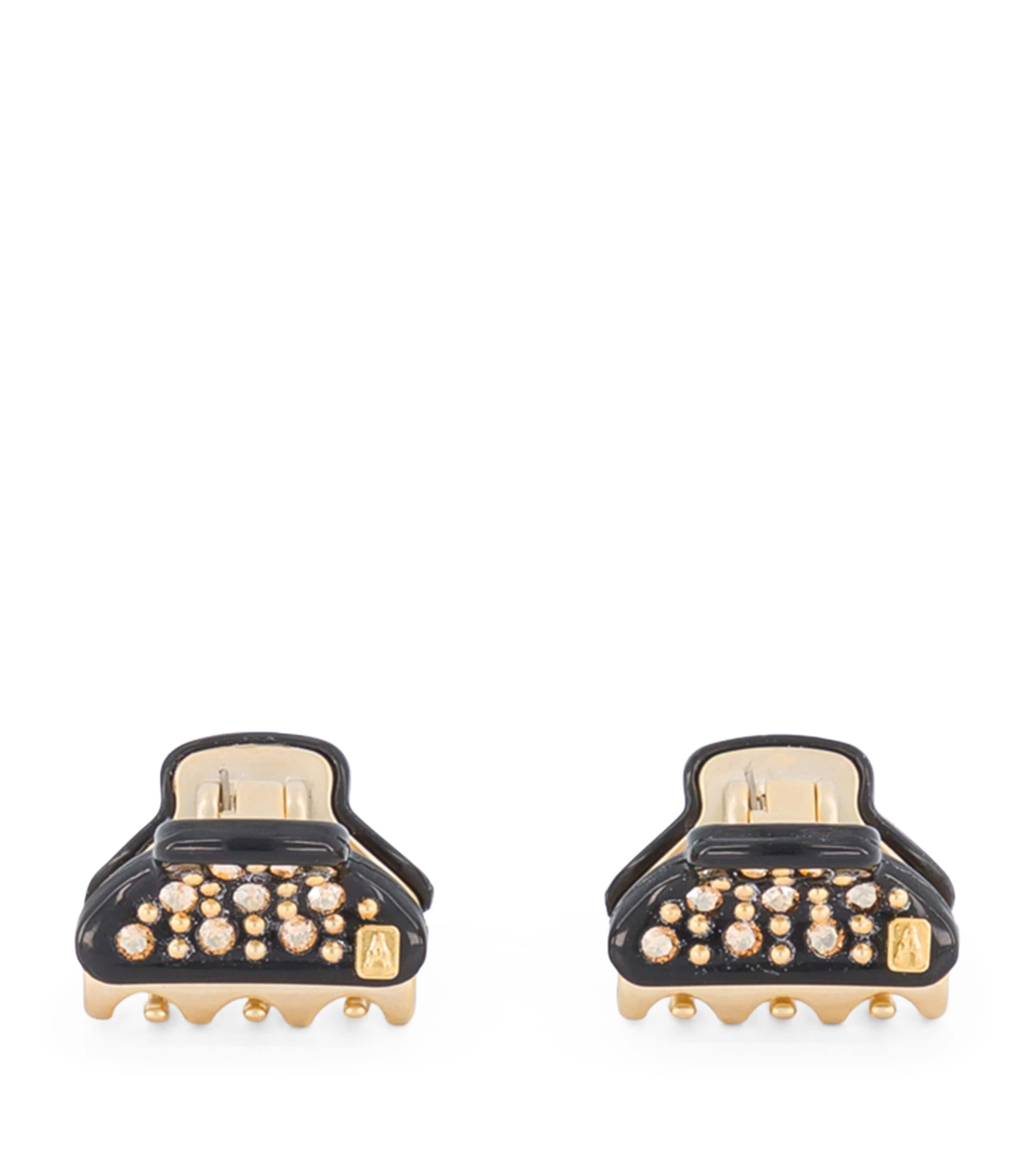 Alexandre De Paris Gold-plated Mini Claw Hair Clips
