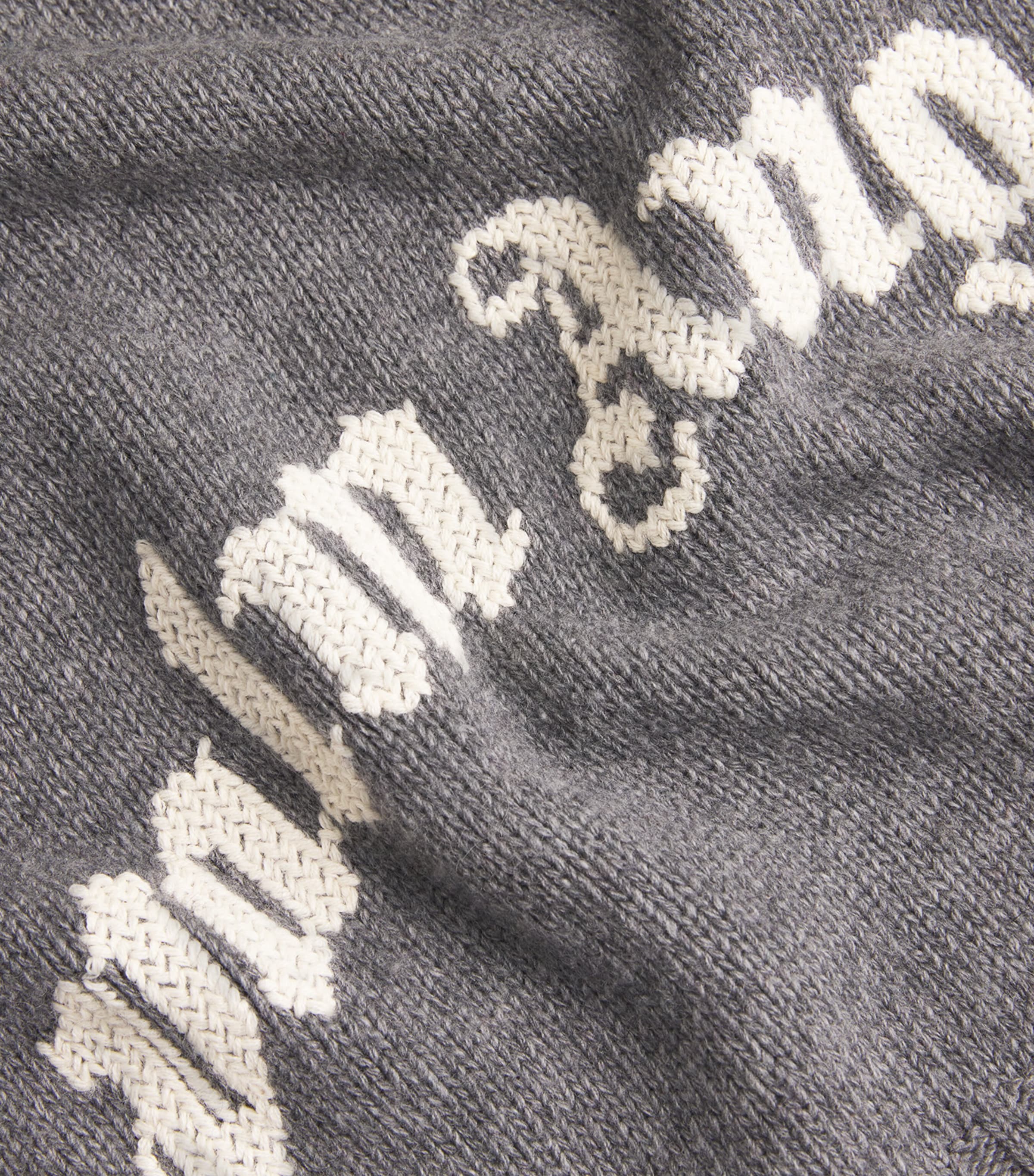 Palm Angels Mens Logo Sweater Grey Melange Image 5