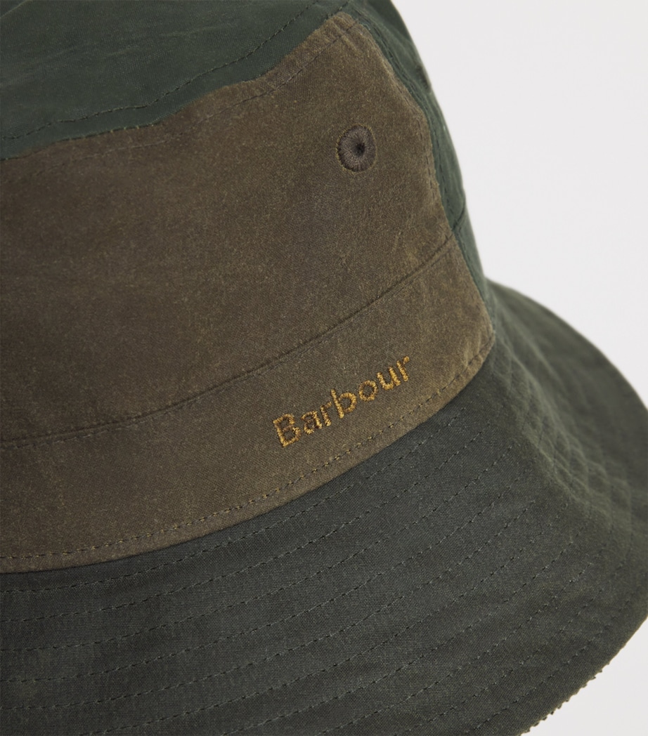 Waxed Cotton Brackley Bucket Hat FERN/BEECH Image 4