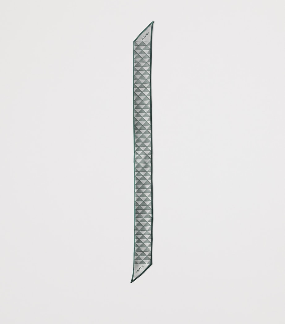 Silk Triangle Skinny Scarf F077U Image 3