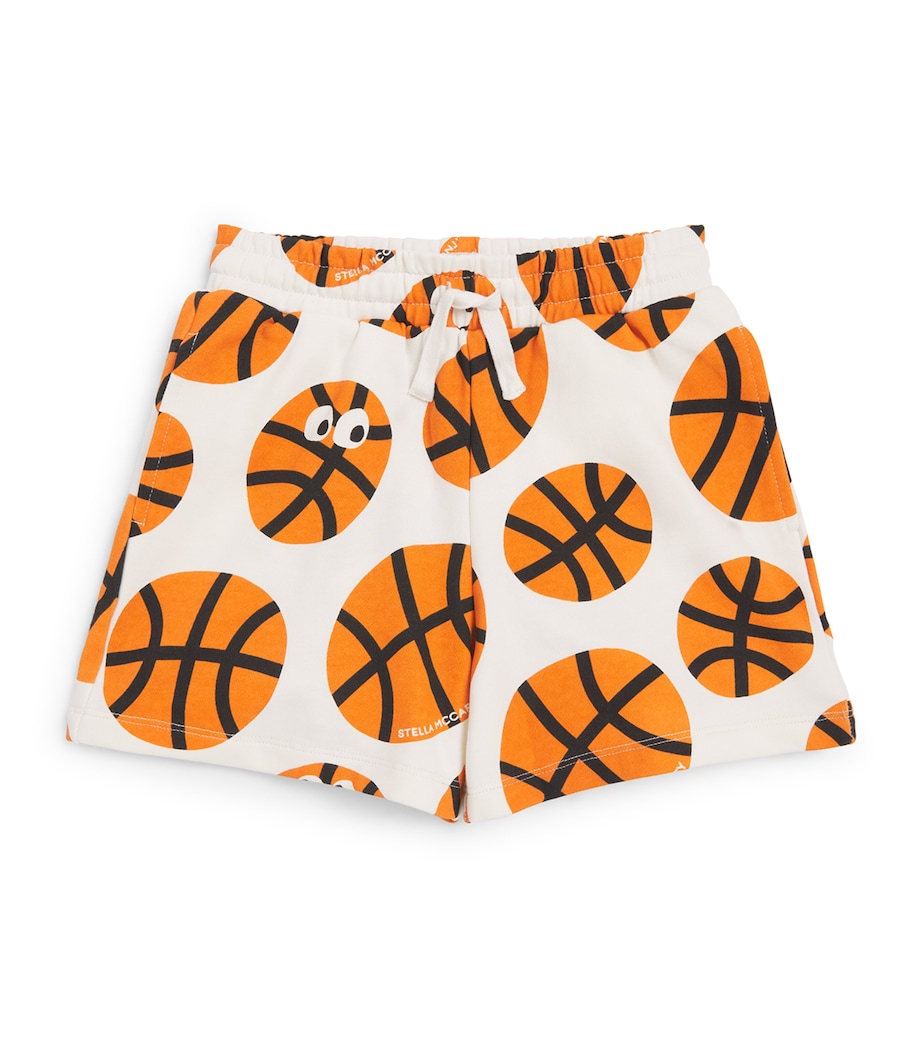 Stella McCartney Kids Organic Cotton Basketball Sweat Shorts (3-14 Years) Image 1