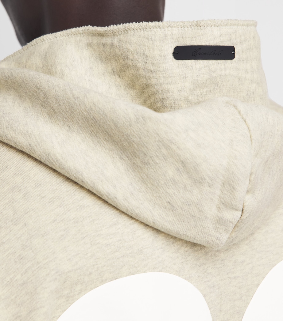 FEAR OF GOD ESSENTIALS Mens Cotton ‘90s Hoodie Wshd Vnla Hther Image 3