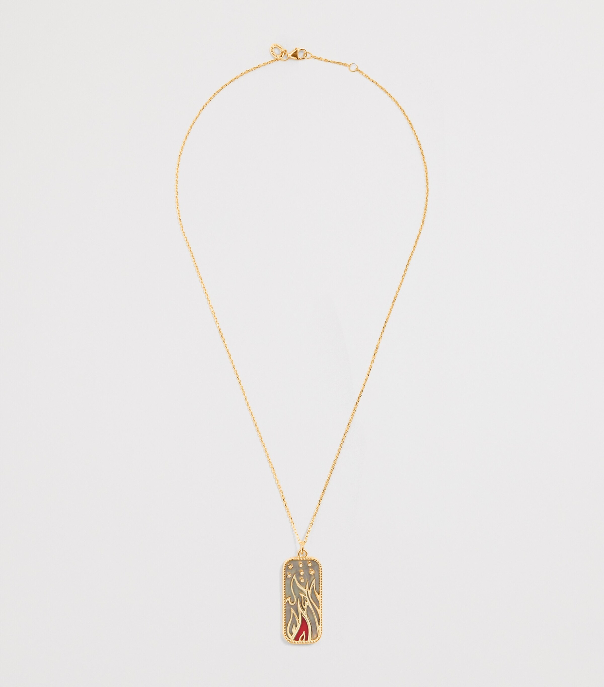 L'ATELIER NAWBAR Yellow Gold, Diamond and Mother-of-Pearl Elements of Love Fire Necklace Yellow Gold Image 3