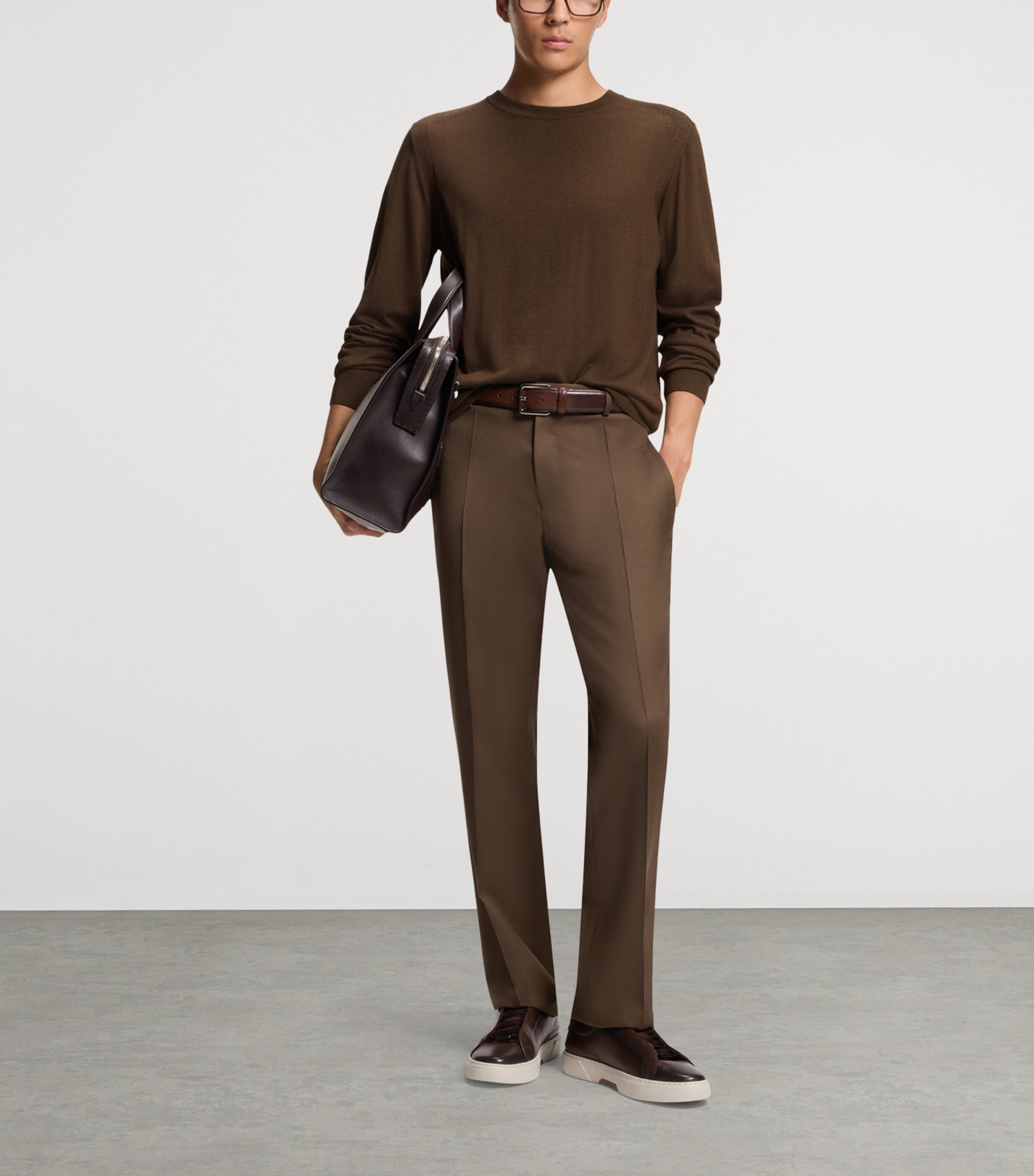 BOSS Mens Wool-Silk-Cashmere Sweater Image 4
