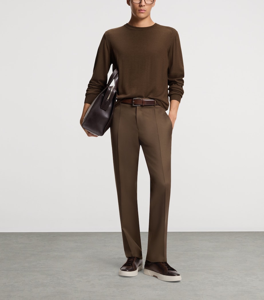 BOSS Mens Wool-Silk-Cashmere Sweater Image 4
