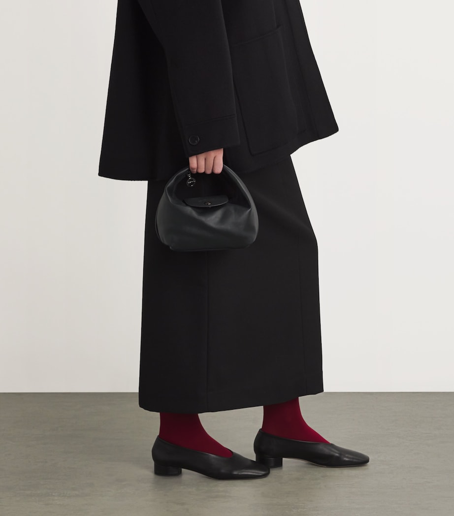 Longchamp Extra-Small Leather Le Pliage Xtra Top-Handle Bag Black Image 2