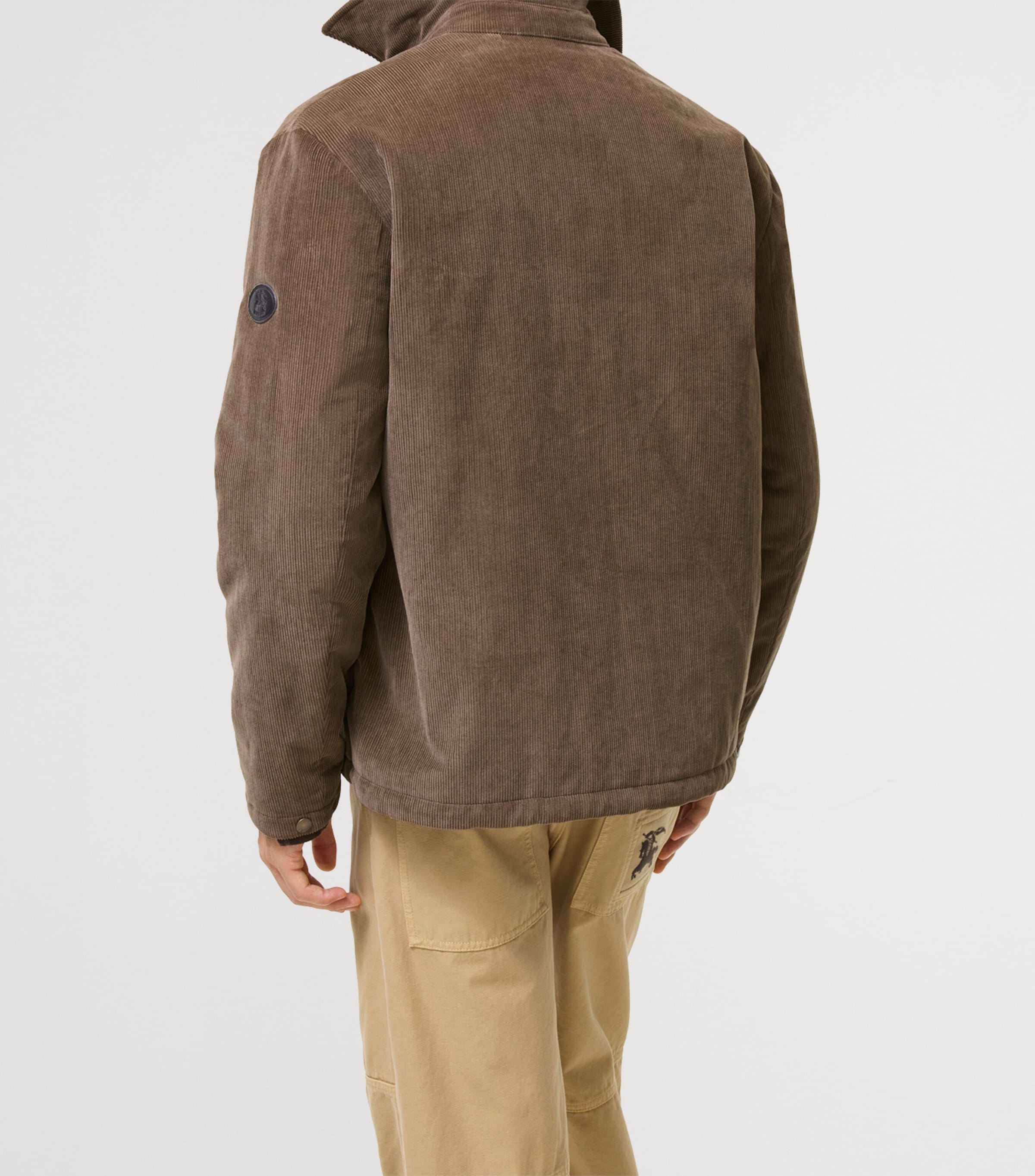 Burberry Mens Corduroy Overshirt Sepia Brown Image 3