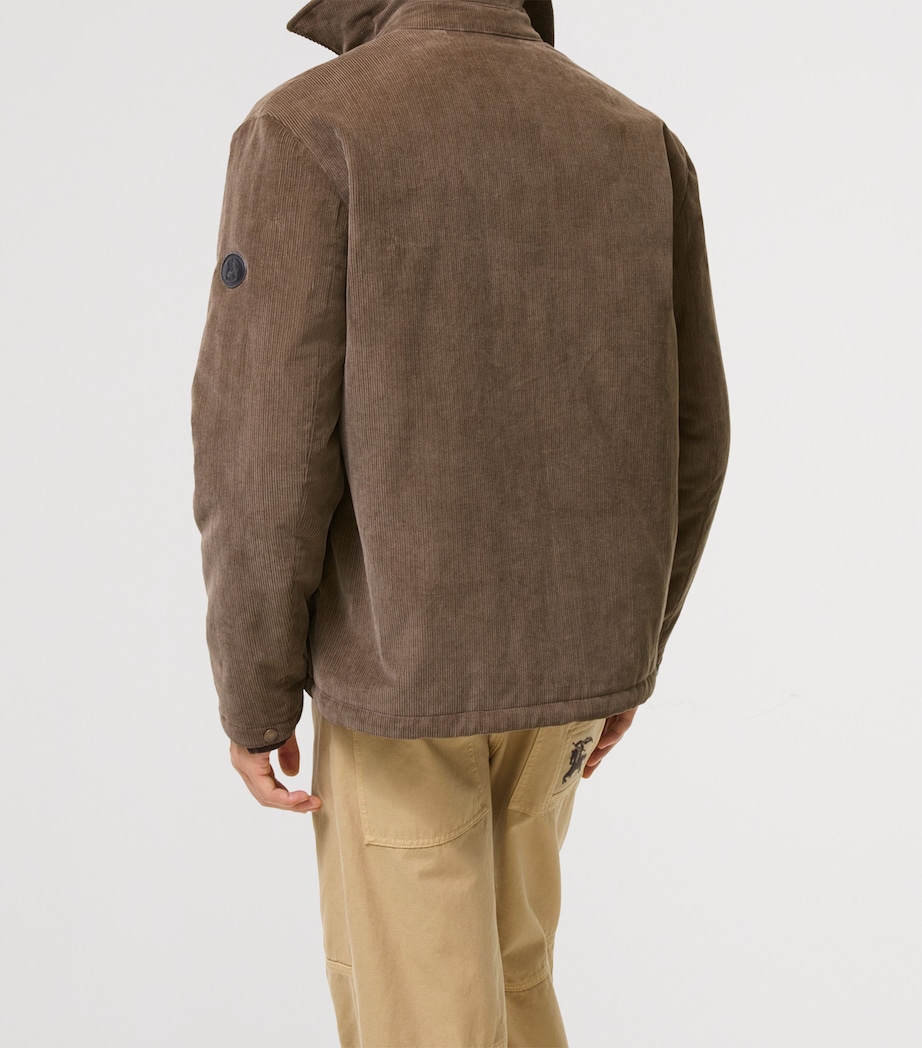 Burberry Mens Corduroy Overshirt Sepia Brown Image 3