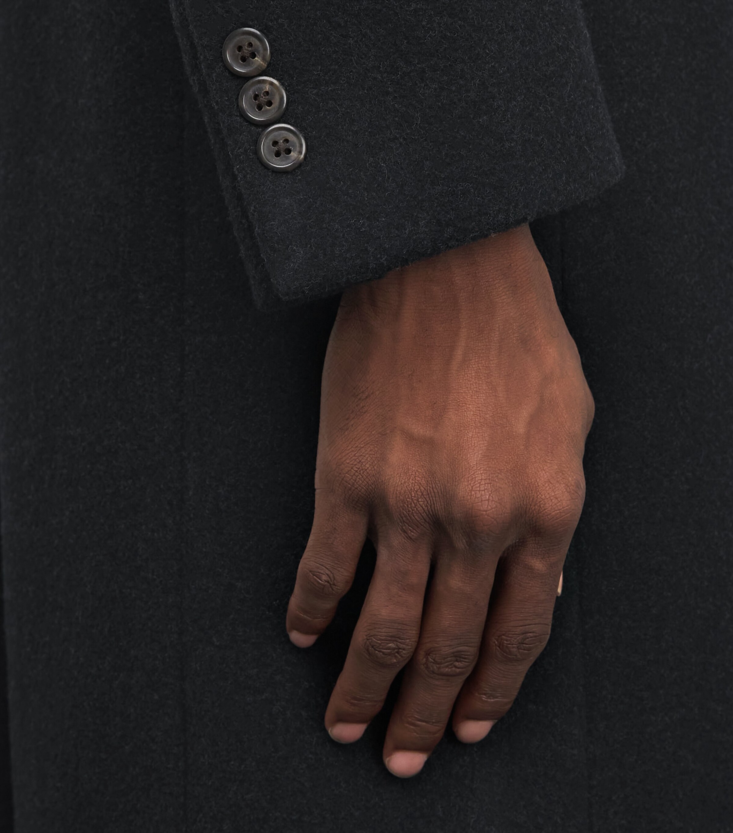 Polo Ralph Lauren Mens Wool-Blend Overcoat Charcoal Image 7