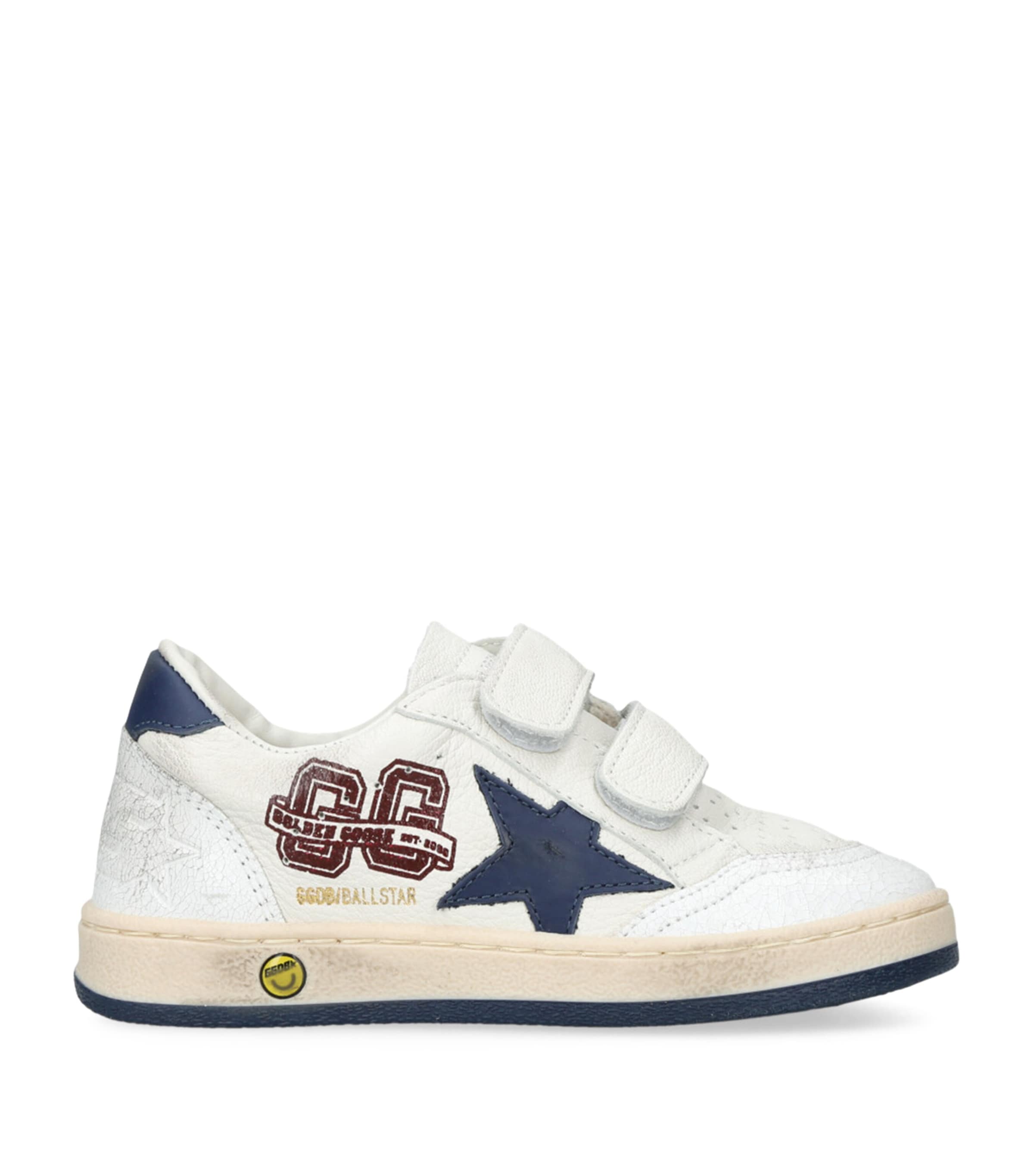 Golden Goose Ball Star Strap Sneakers In White