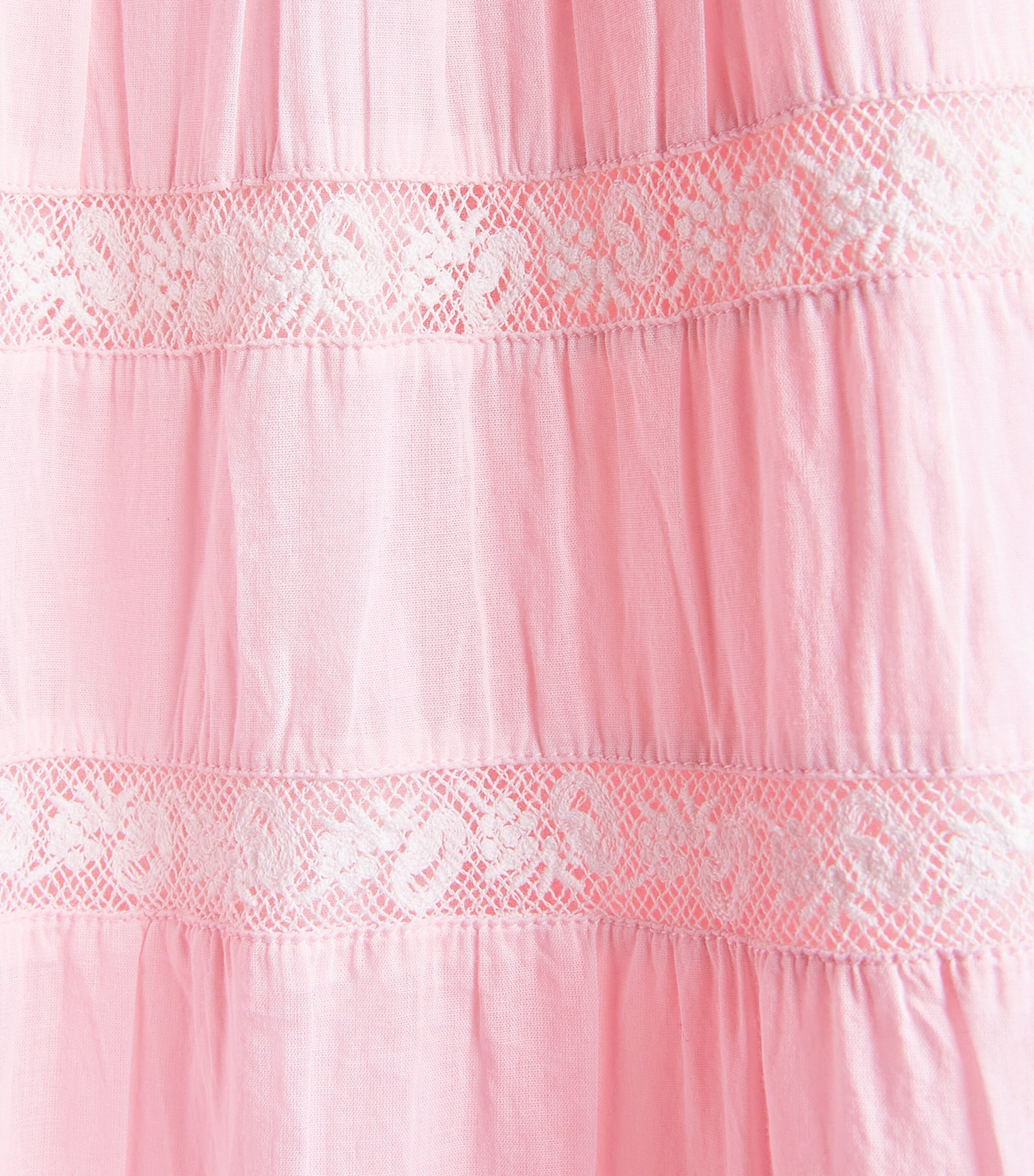LoveShackFancy Cotton Floral Stripe Rhiannon Dress (7-14 Years) Image 3