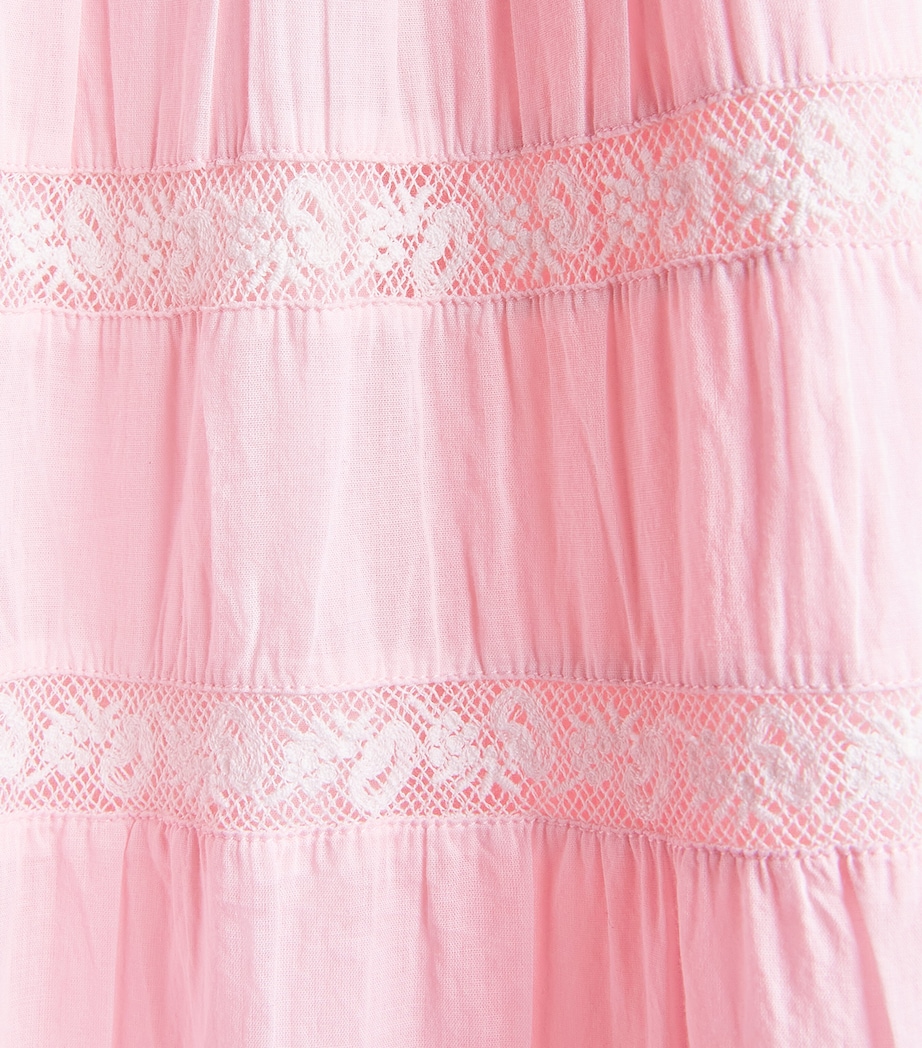 LoveShackFancy Cotton Floral Stripe Rhiannon Dress (7-14 Years) Image 3
