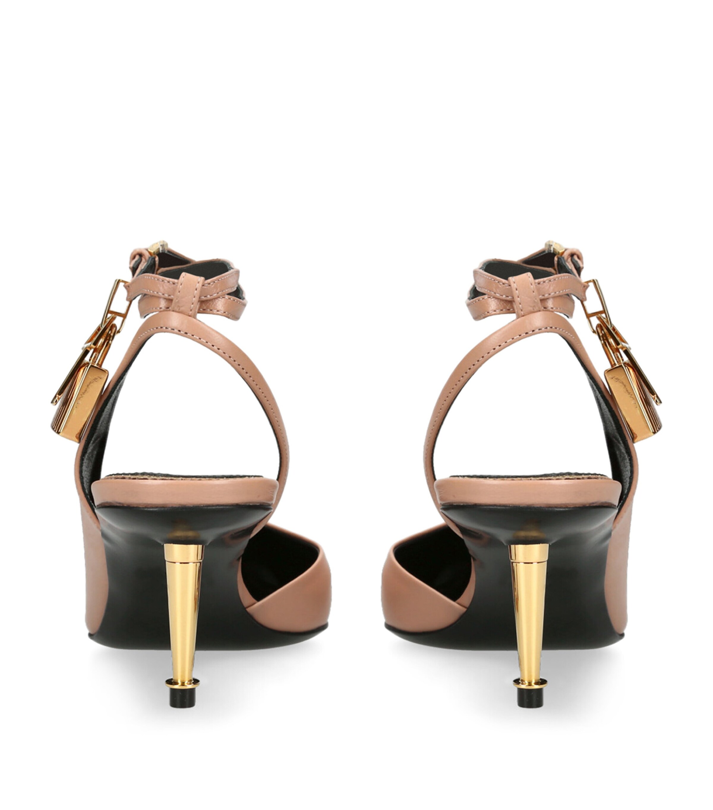TOM FORD Leather Slingback Pumps 55 Tan Image 2