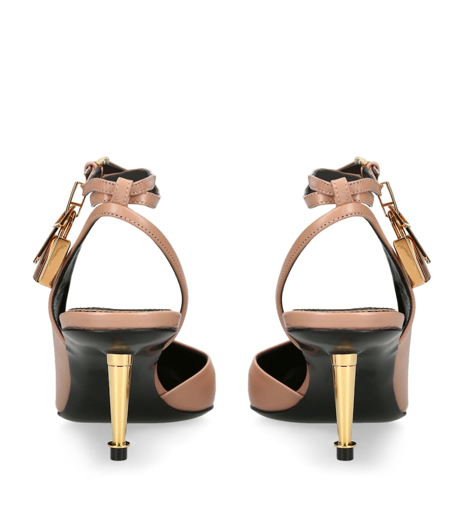 TOM FORD Leather Slingback Pumps 55 Tan Image 2