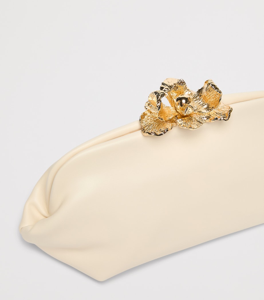 Marella Flower-Clasp Clutch Bag Ivory Image 4