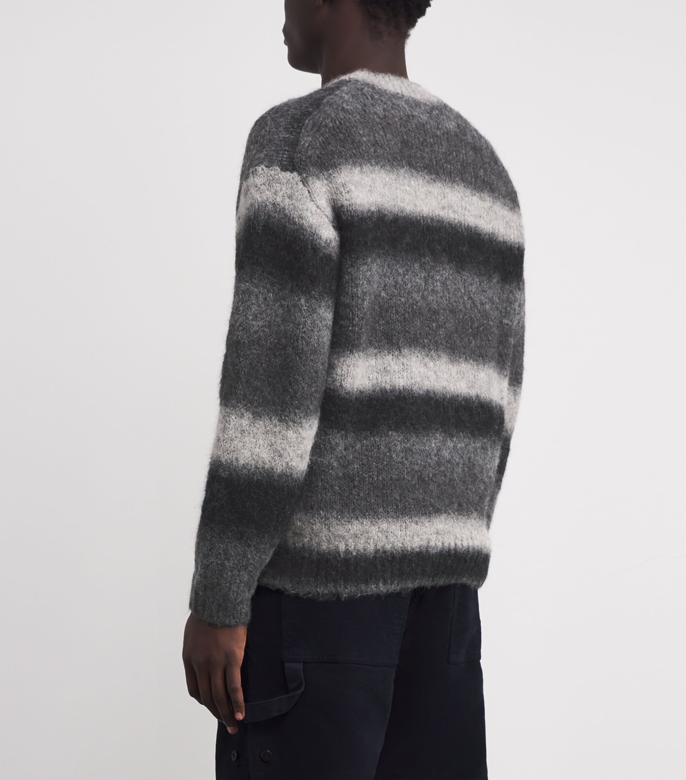 Wool-Blend Gradient Knit Jonas Sweater CHARCOAL MELANGE Image 4