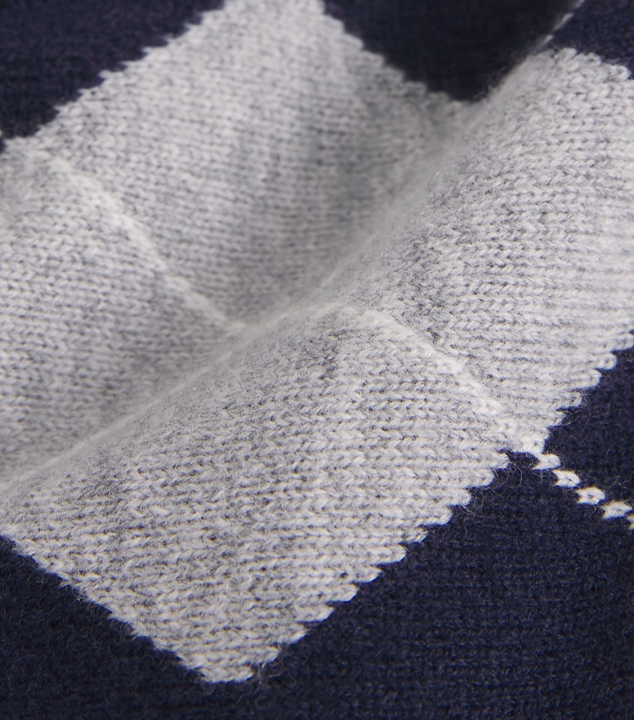 Wool-Cashmere Layered Sweater NAVY BLUE Image 5