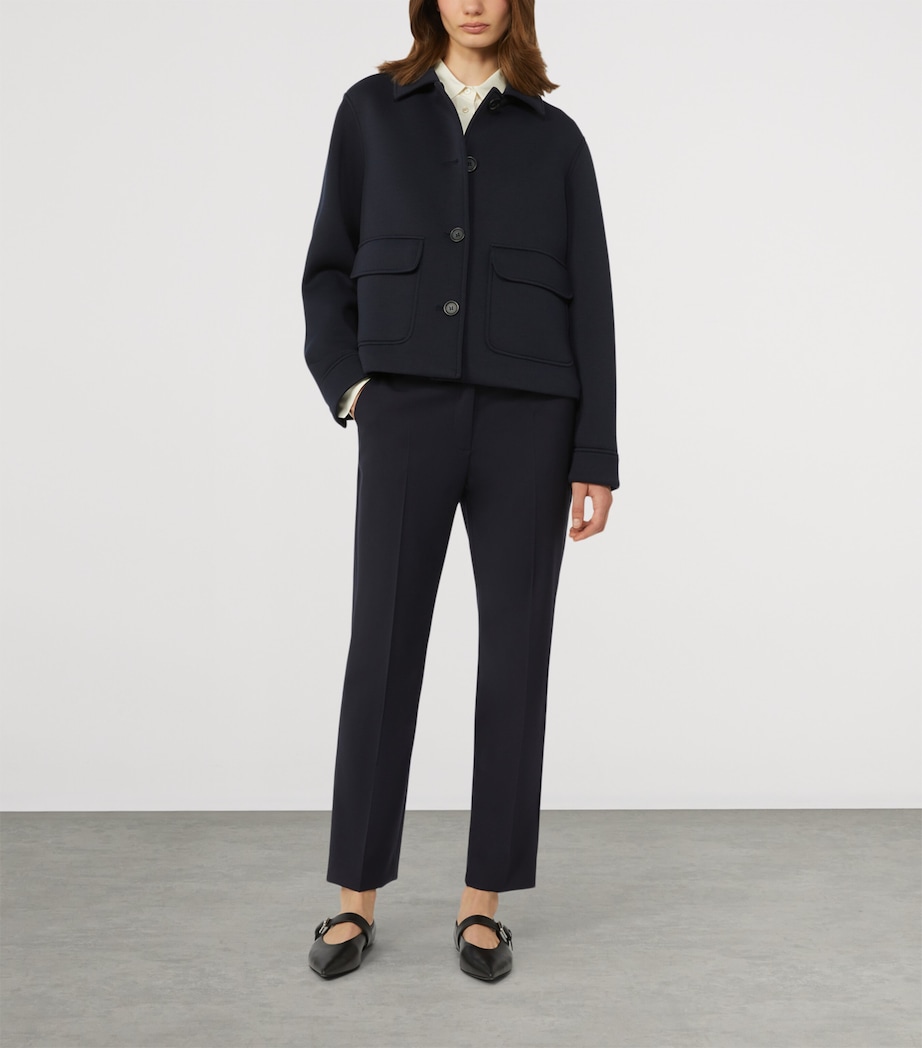 Ankle-Length Cigarette Trousers NAVY Image 2