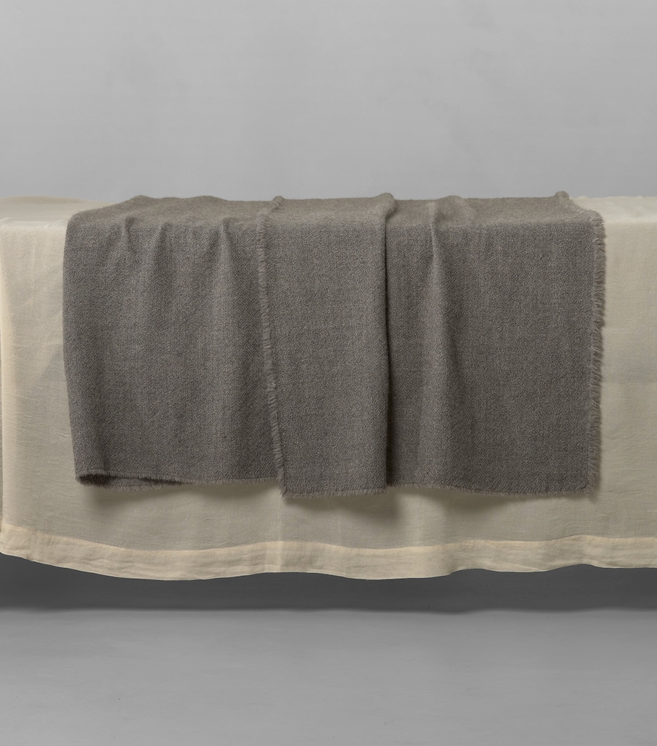 Society Limonta Alpaca Paka Throw (150cm x 200cm) Argento Image 1
