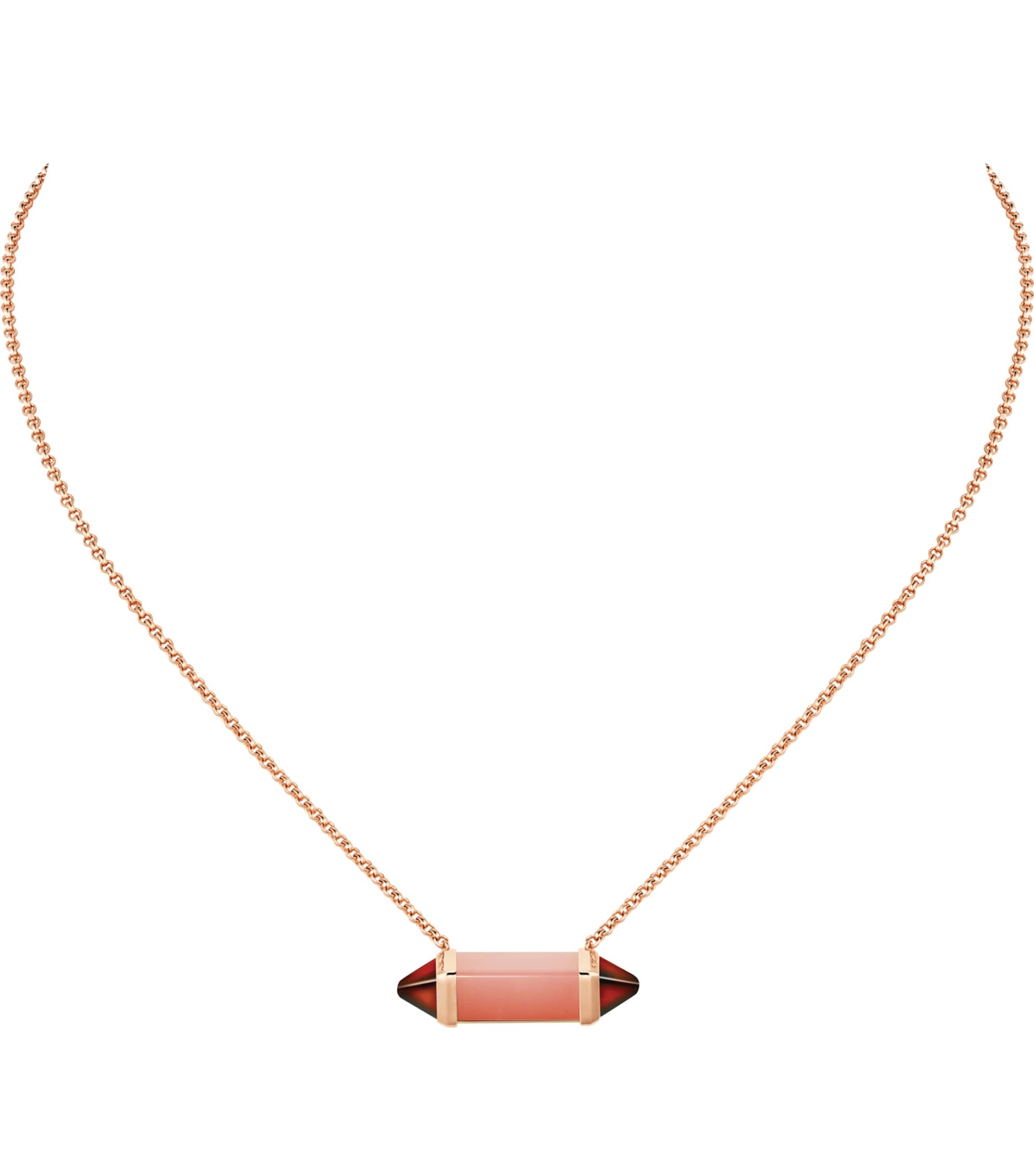 Cartier Rose Gold, Chalcedony and Garnet Les Berlingots de Cartier Necklace Rose Gold Image 1