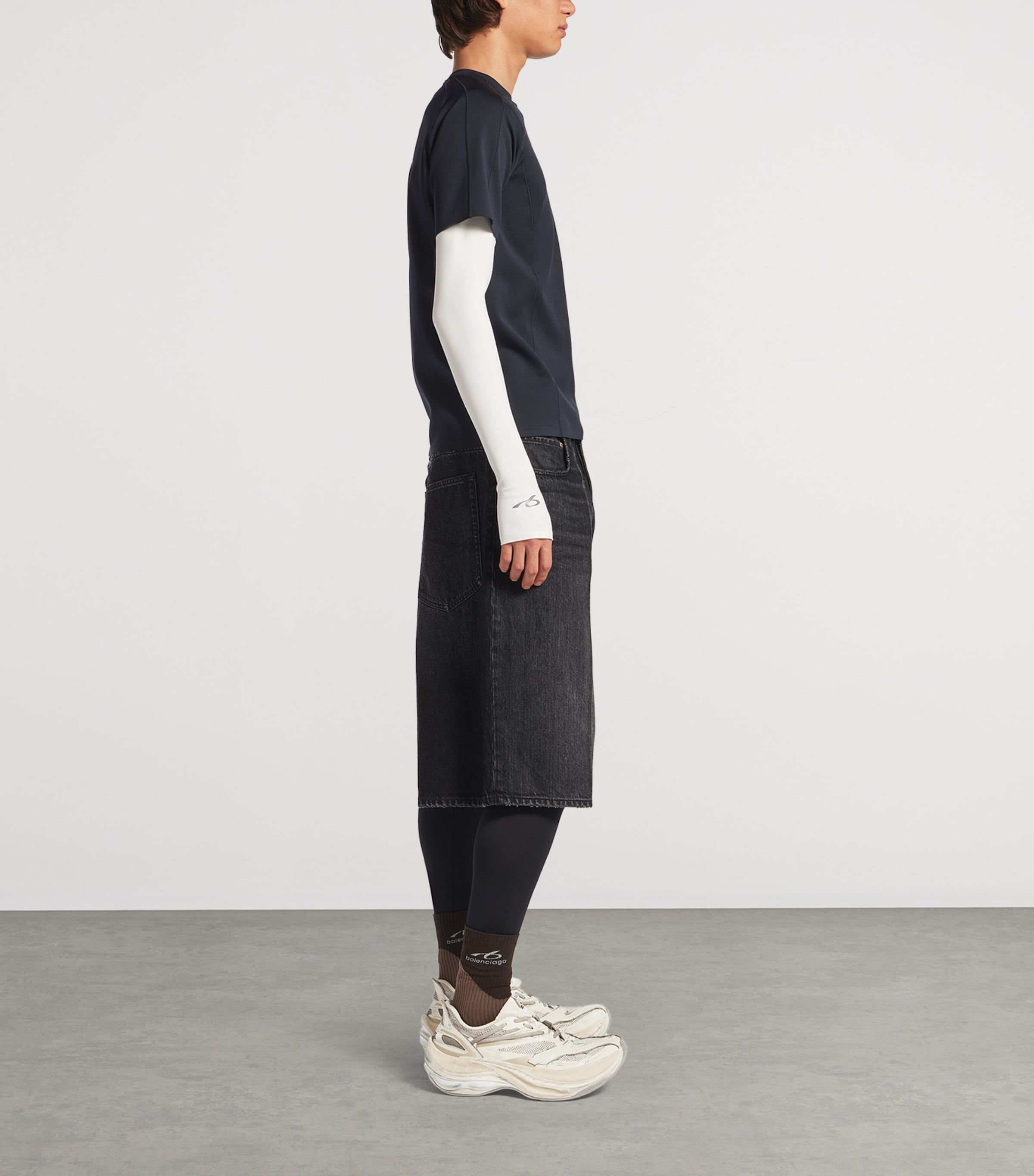 Balenciaga Mens Technical Double-Layer T-Shirt Image 4