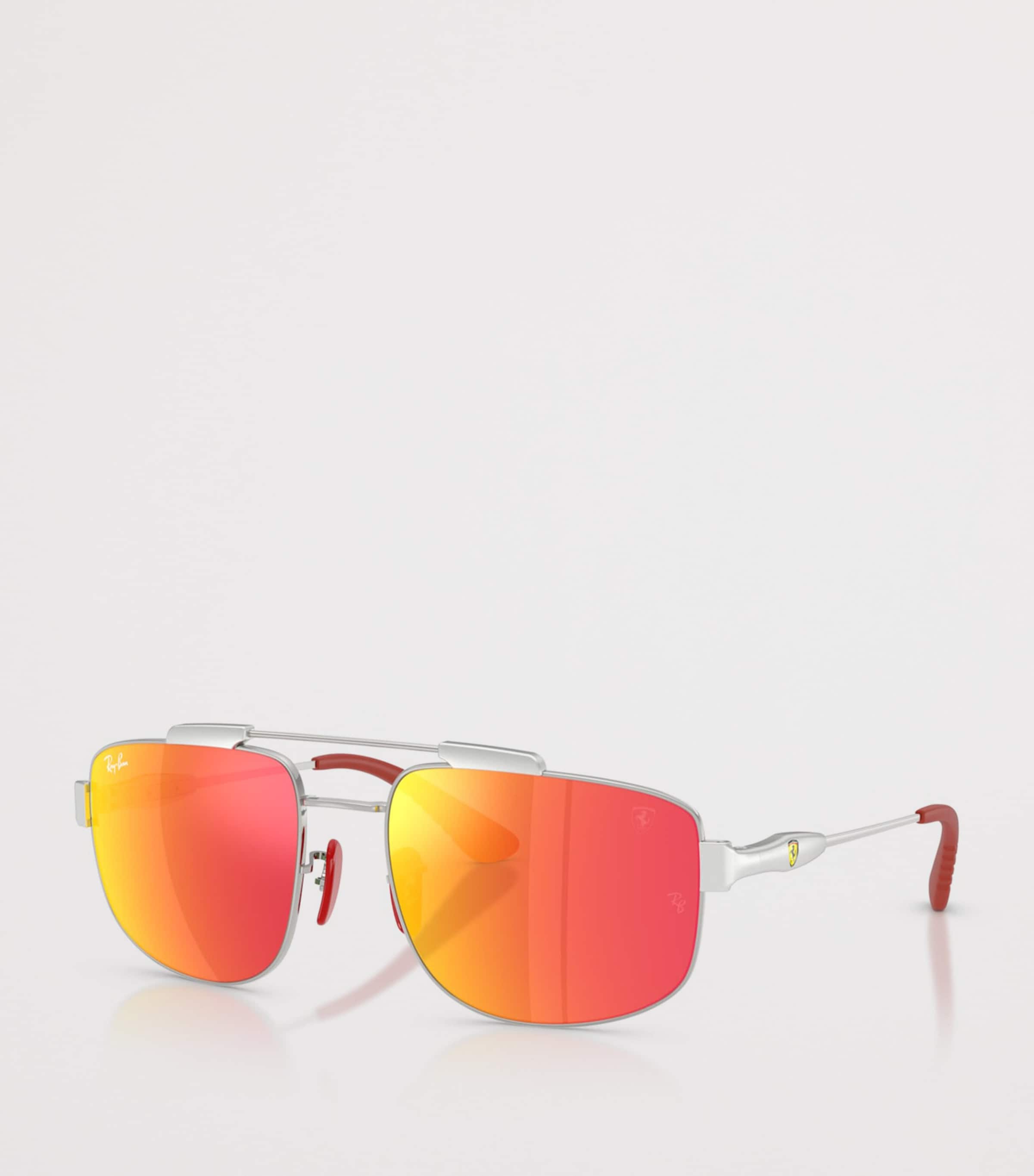 Ray-Ban Scuderia Ferrari Collection Square Sunglasses Silver Image 2