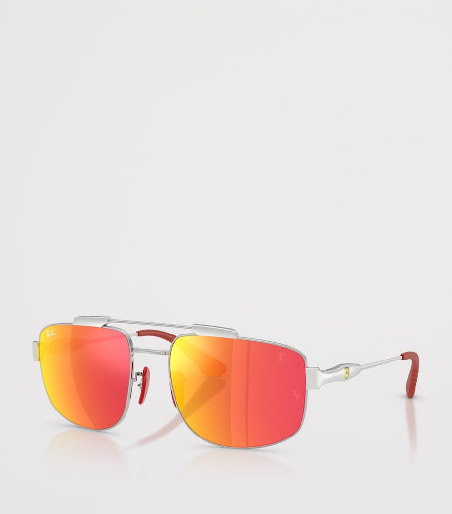 Ray-Ban Scuderia Ferrari Collection Square Sunglasses Silver Image 2