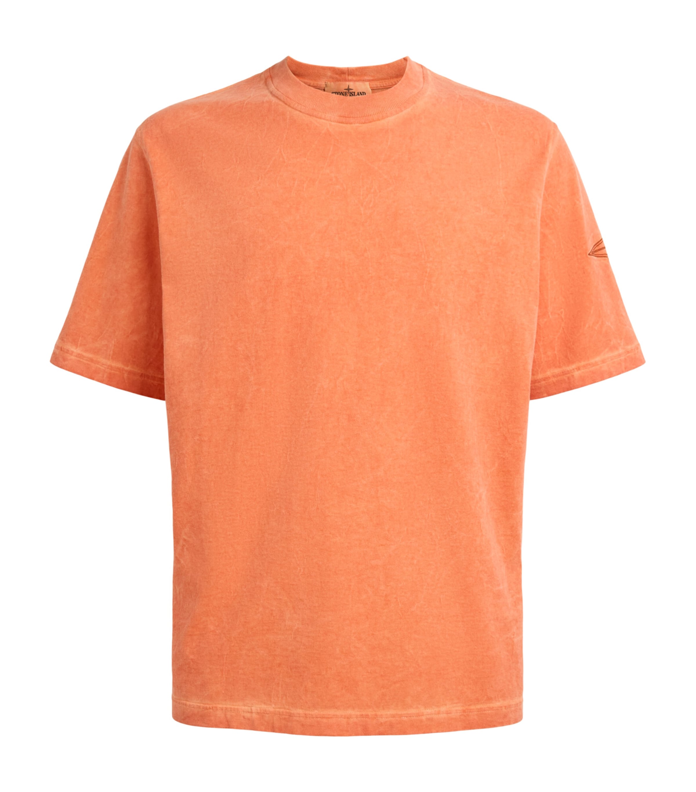 Stone Island Mens Cotton Uneven-Dye T-Shirt Image 1