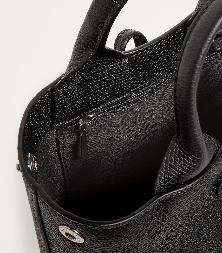 Extra Small Leather Le Roseau Top-Handle Bag 001 BLACK Image 4
