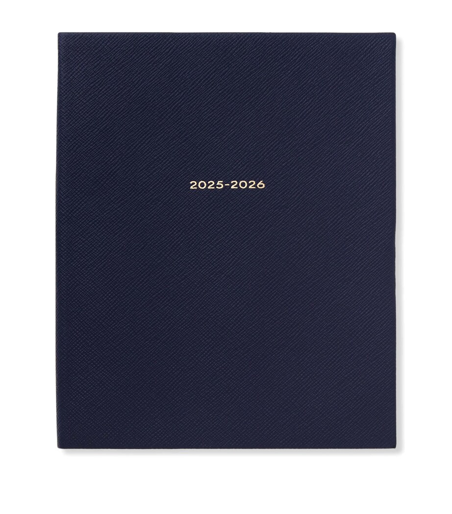 Smythson Leather Portobello Weekly Diary 2025 Navy Image 1