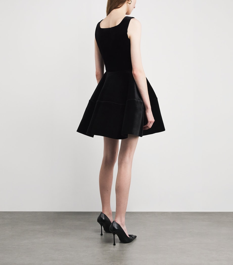 Velvet Mini Dress BLACK Image 3