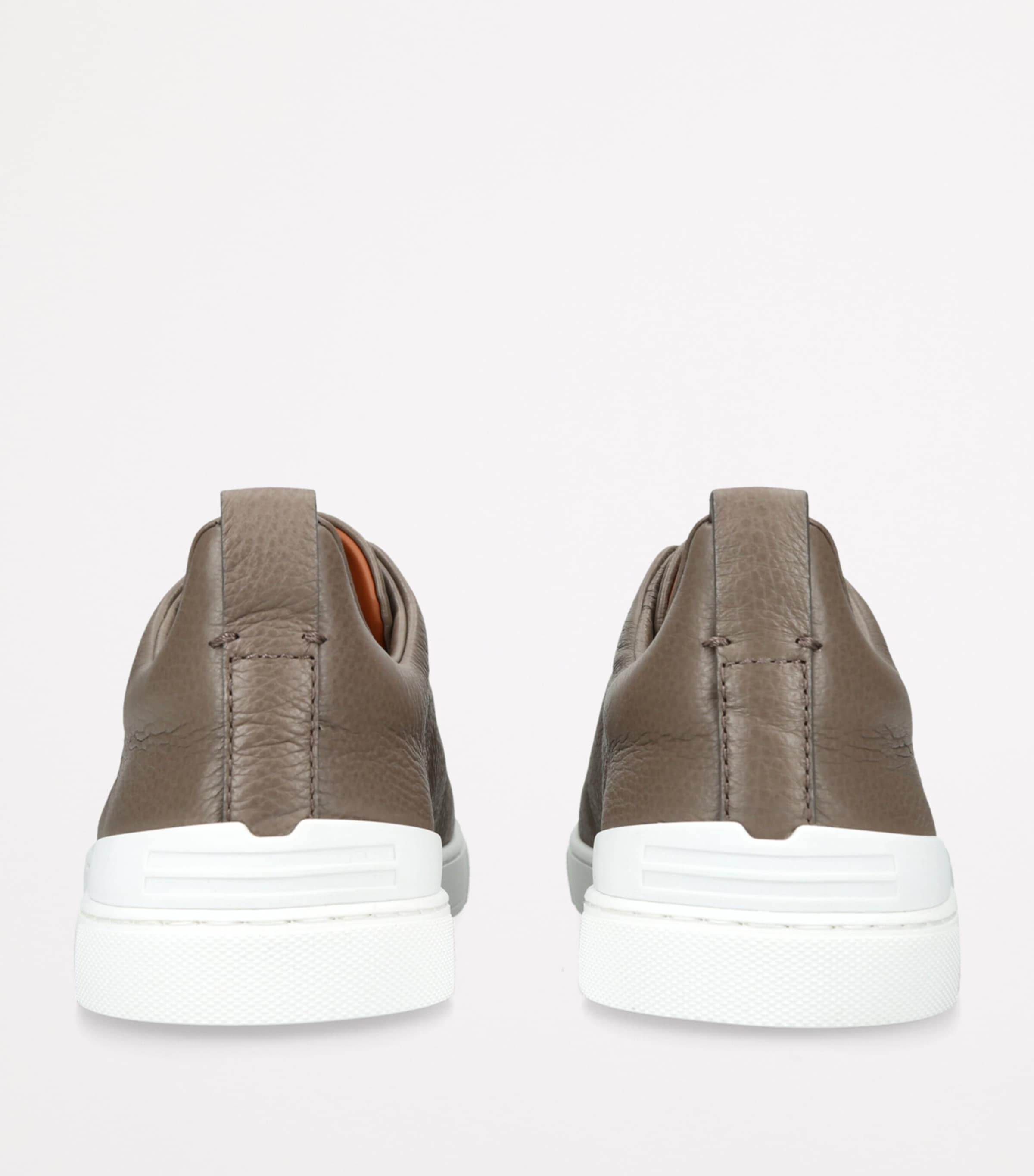 Leather Triple Stitch Sneakers TAUPE Image 2
