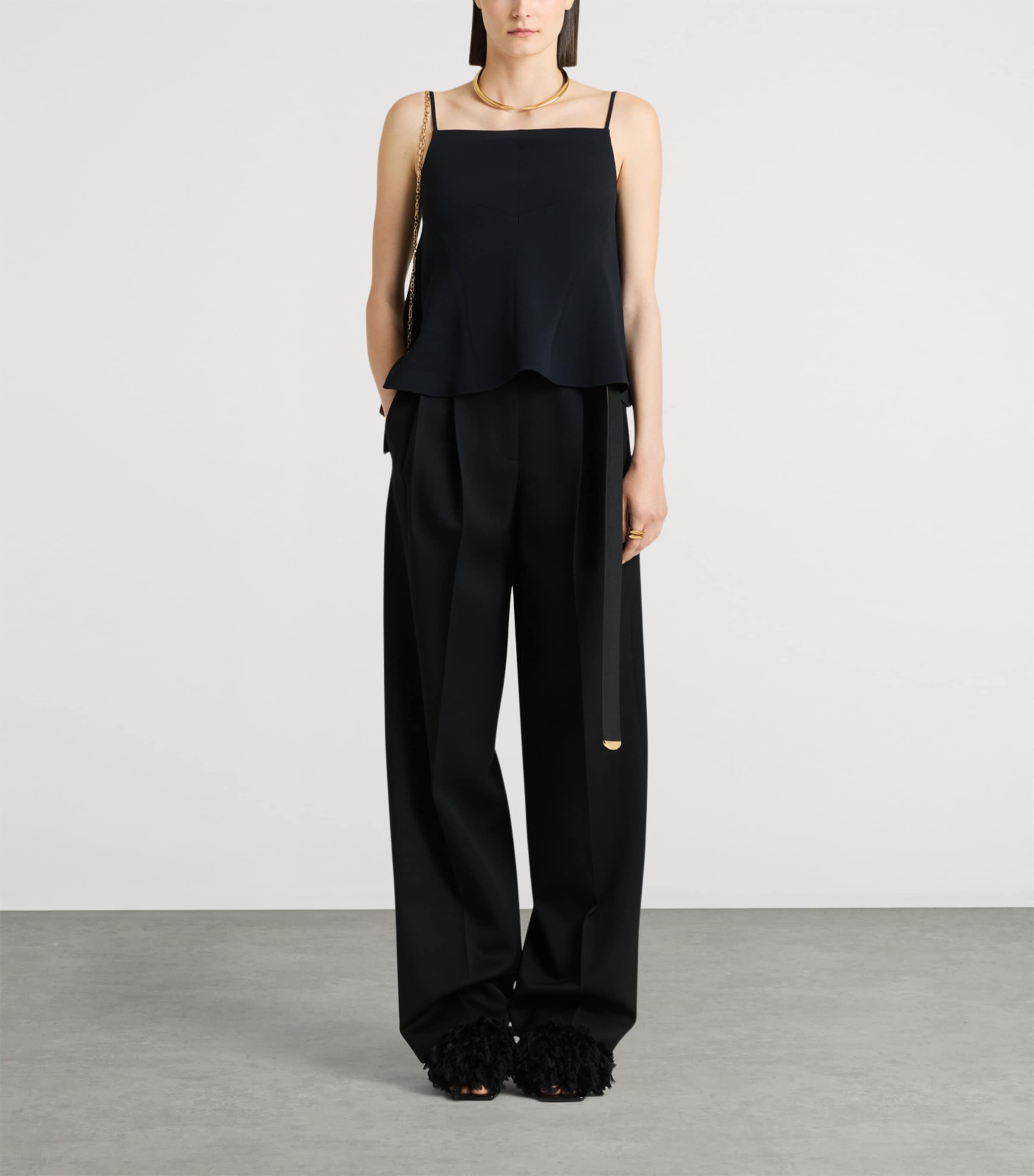 Givenchy Womens Square-Neck Cami Top Image 2