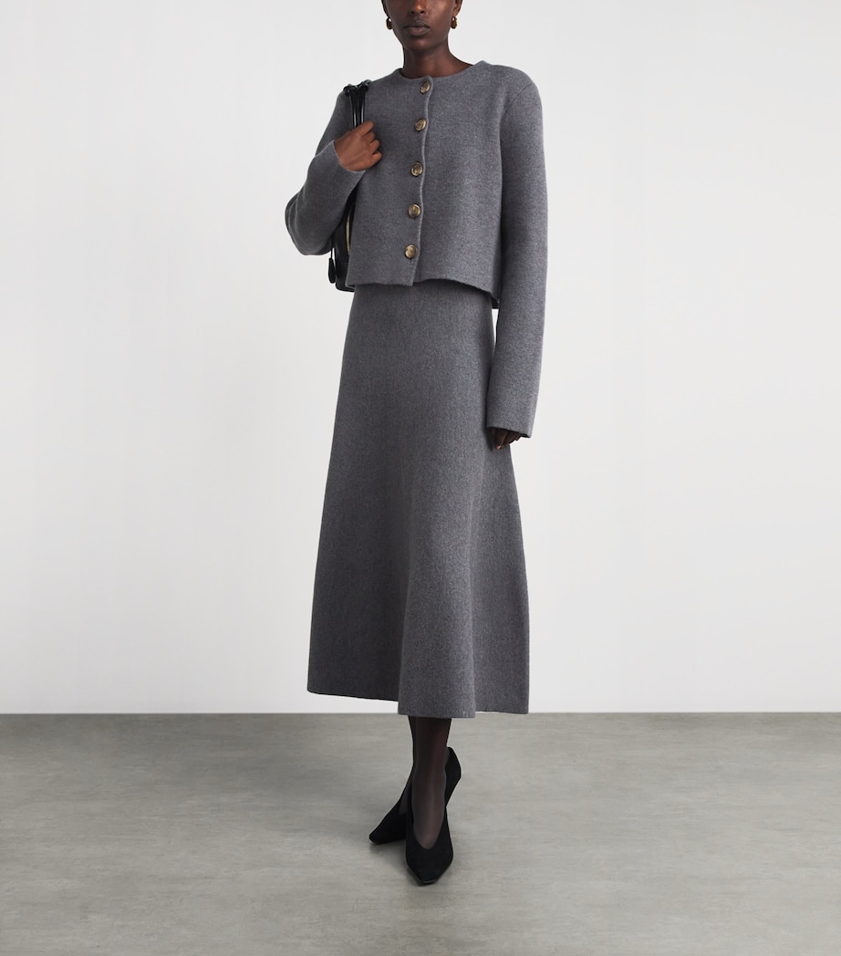 Brandon Maxwell Womens Virgin Wool Ryder Jacket Heather Grey Image 2