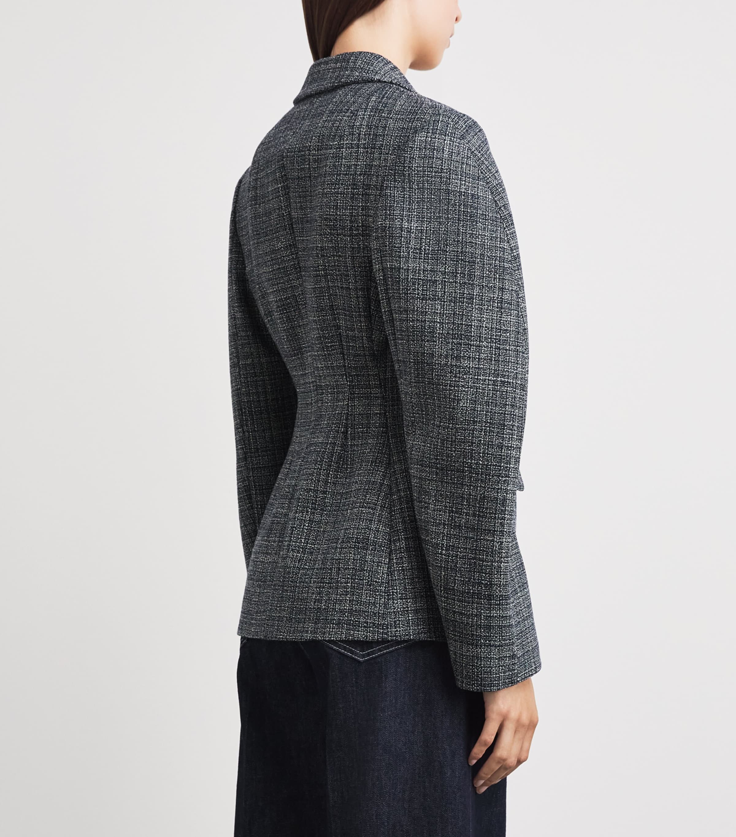 Fabiana Filippi Womens Virgin Wool Balloon Blazer Blu Notte Image 5