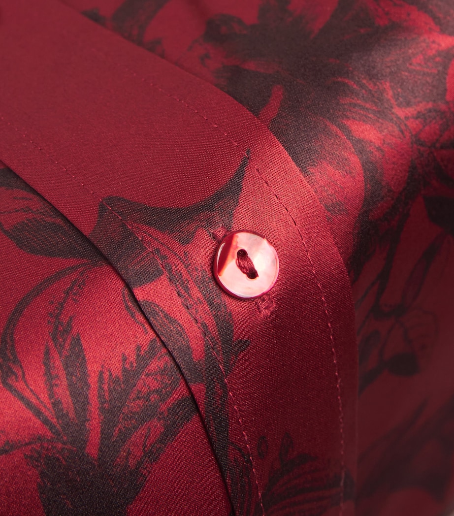 Silk Rose Print Dani Shirt BRGNDY PNTRFLY FLR Image 5