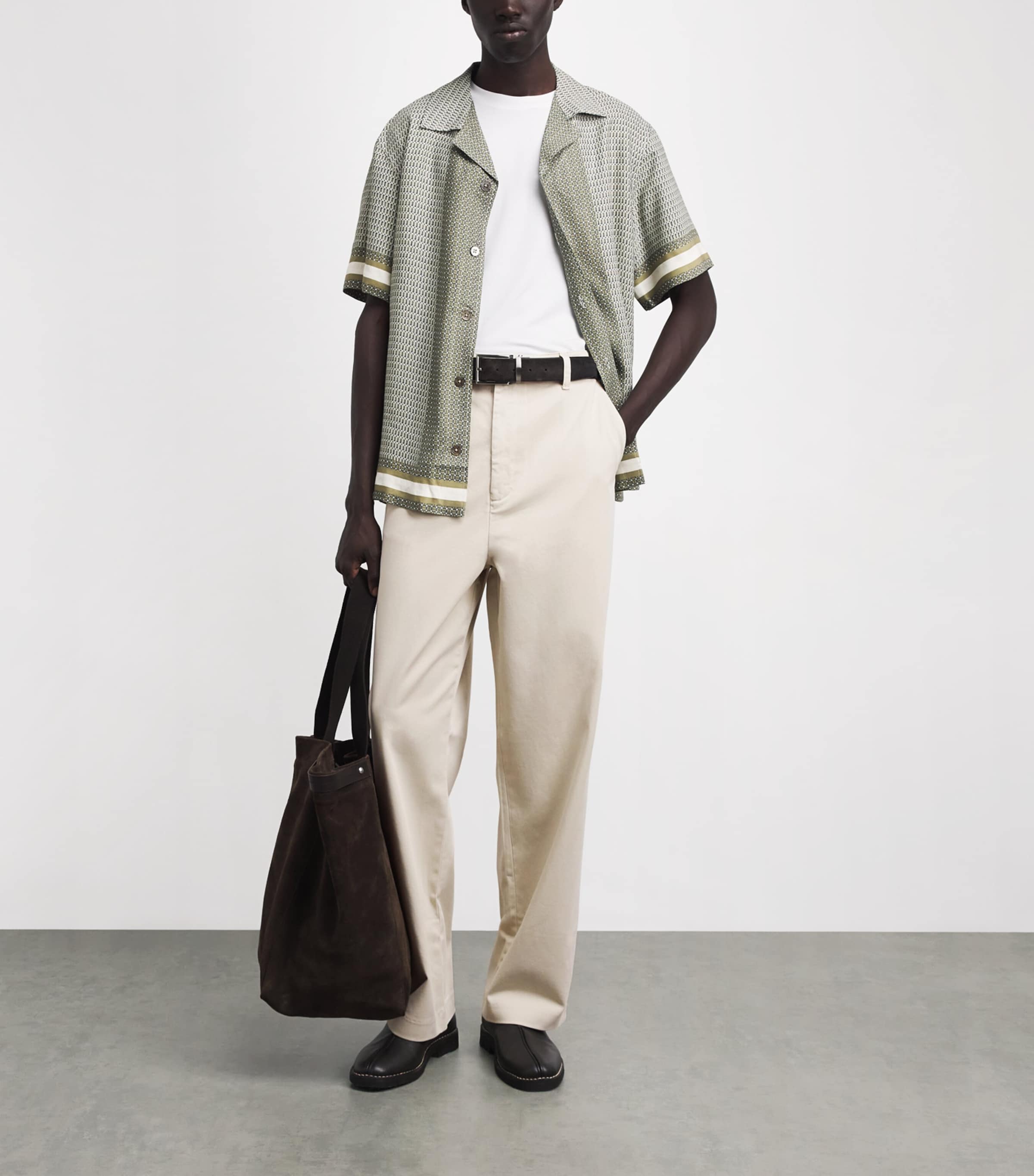 FRAME Mens Baggy Chinos Aunt Au Natural Image 2