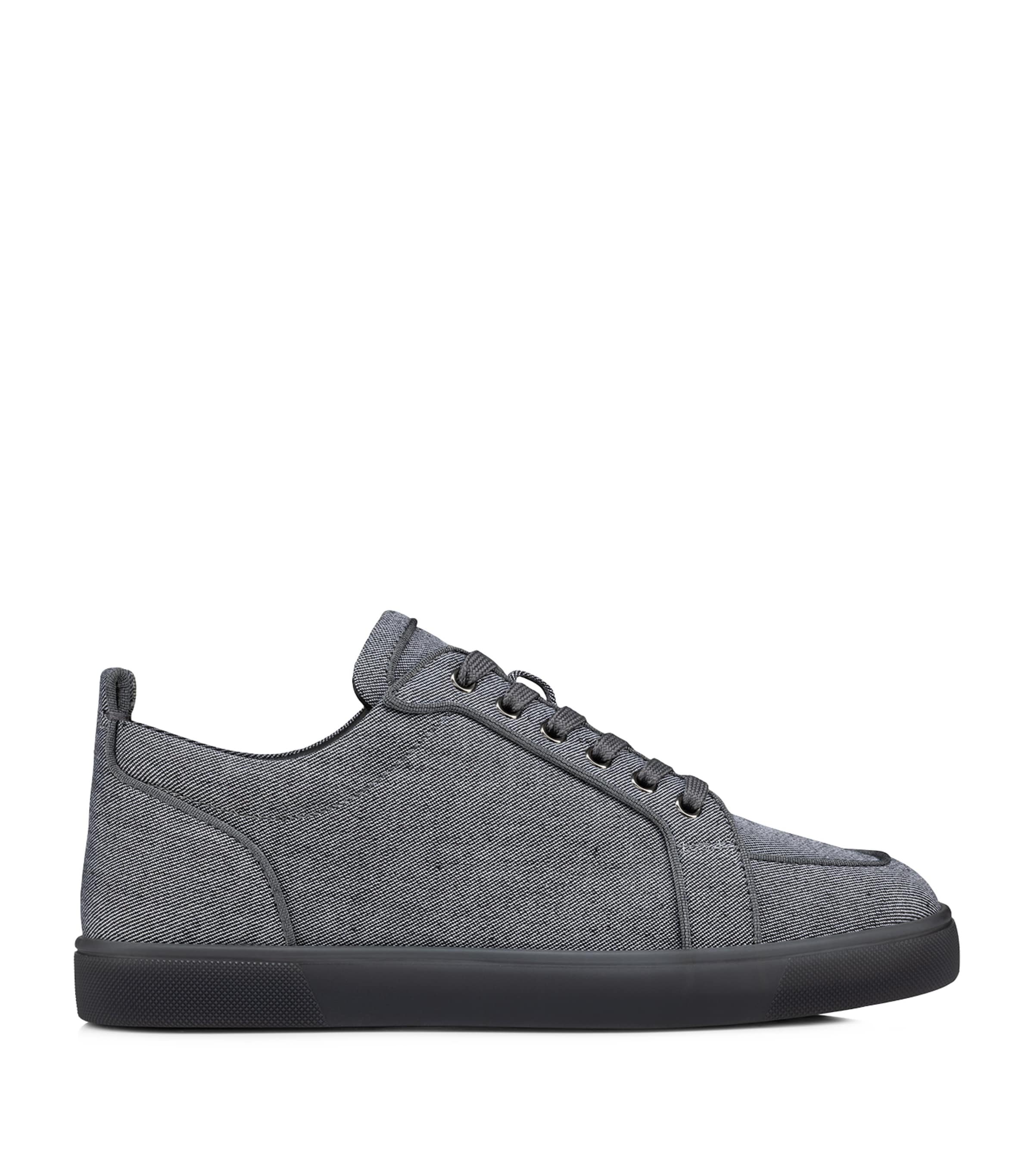 CHRISTIAN LOUBOUTIN LOUIS ORLATO LINEN-BLEND SNEAKERS 